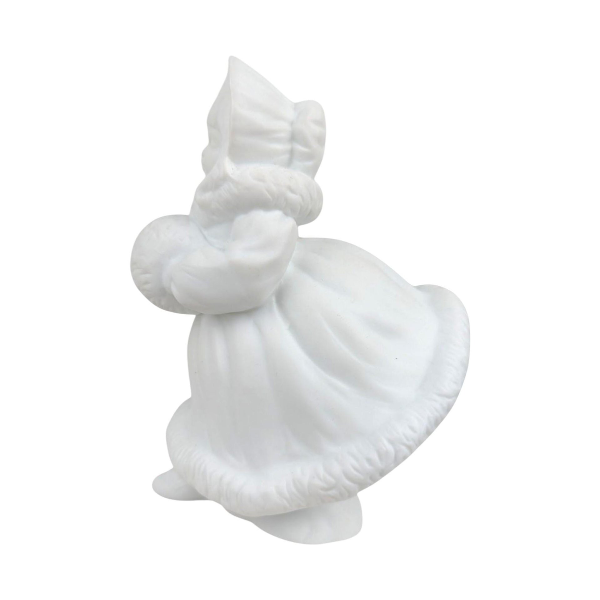 Vintage Dept 56 Skating Figurines: Bisque Porcelain Winter Decor