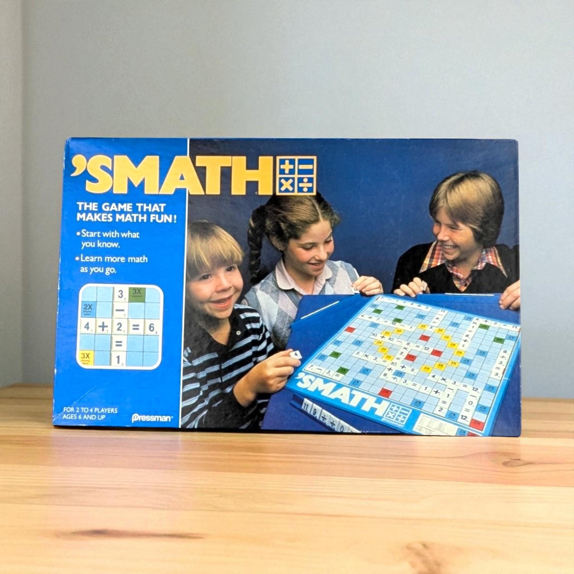 Vintage 1986 Pressman Smath Game: Educational Family Board Game