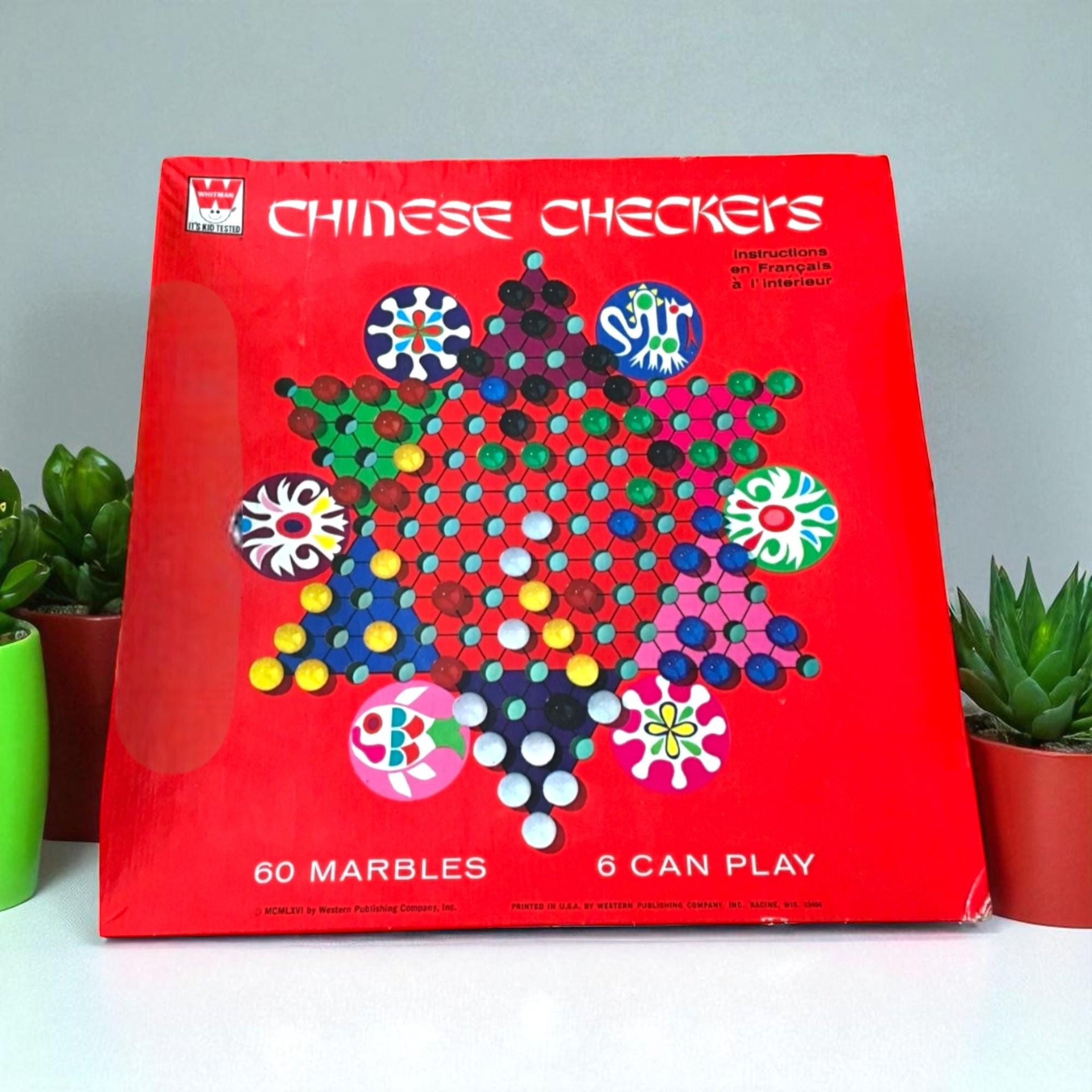 Vintage Whitman Chinese Checkers Game: Complete Classic Board Game