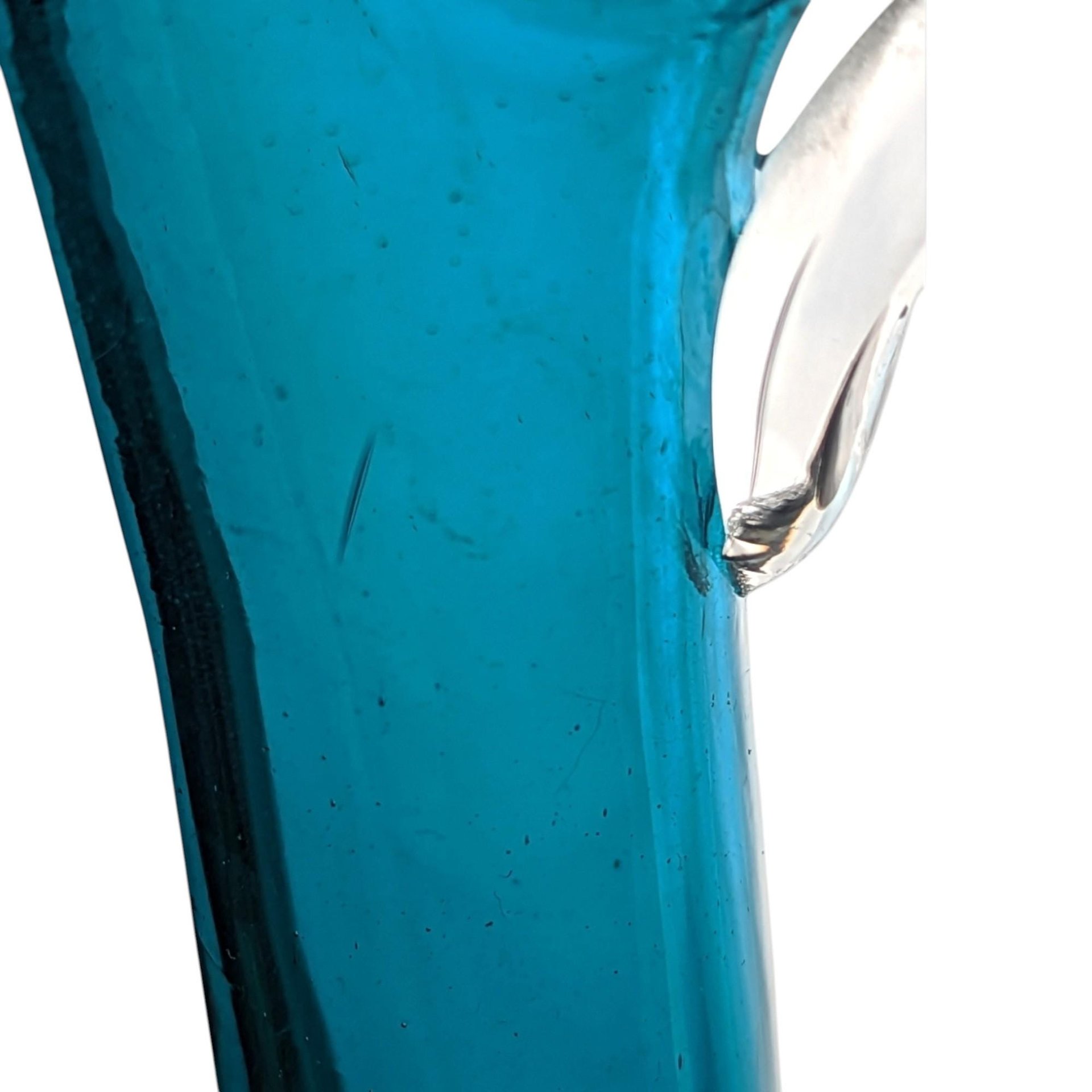 Vintage Cobalt Blue Art Glass Decanter Set: Mid-Century Modern Barware