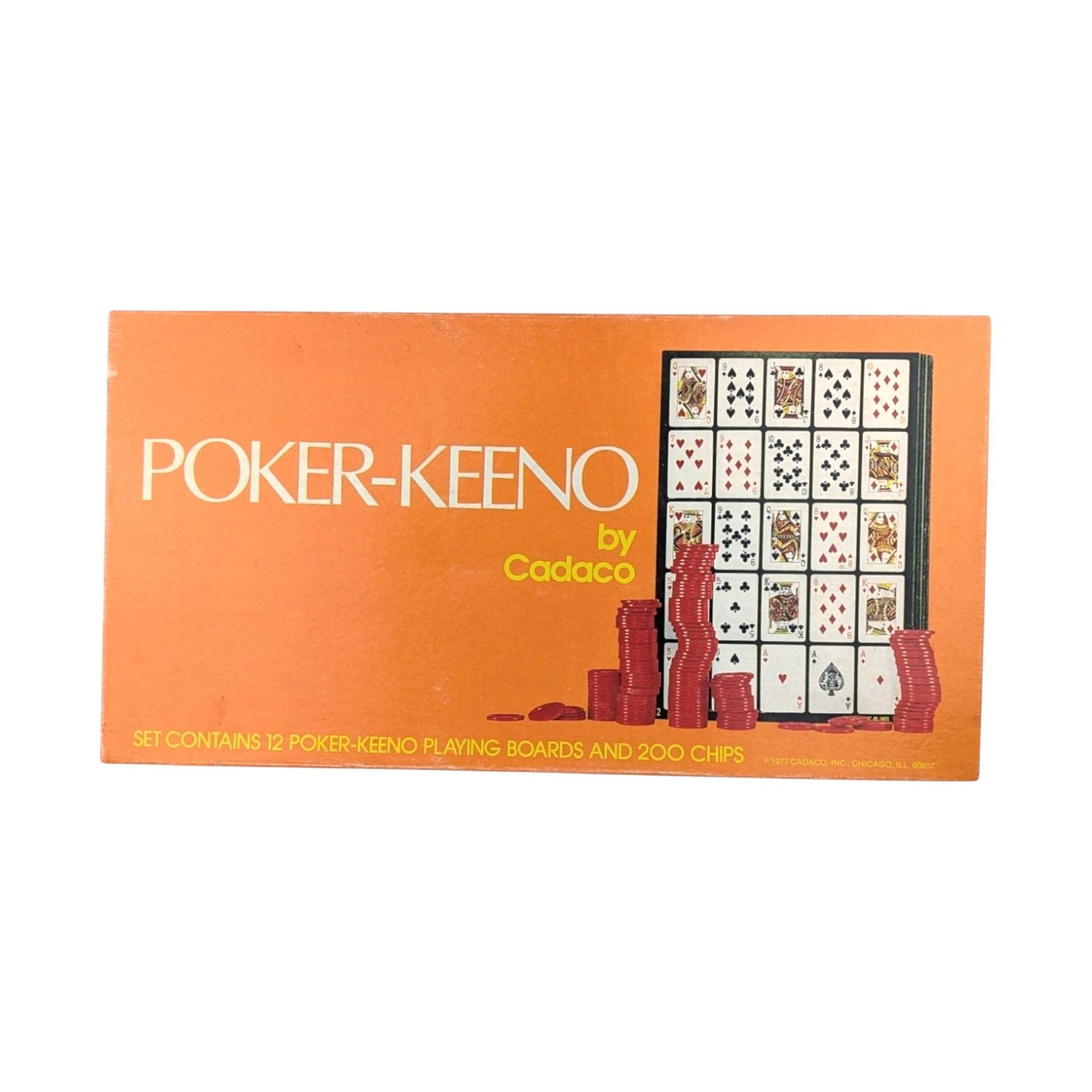 Vintage 1977 Cadaco Poker-Keeno Game: Complete Family Game Night