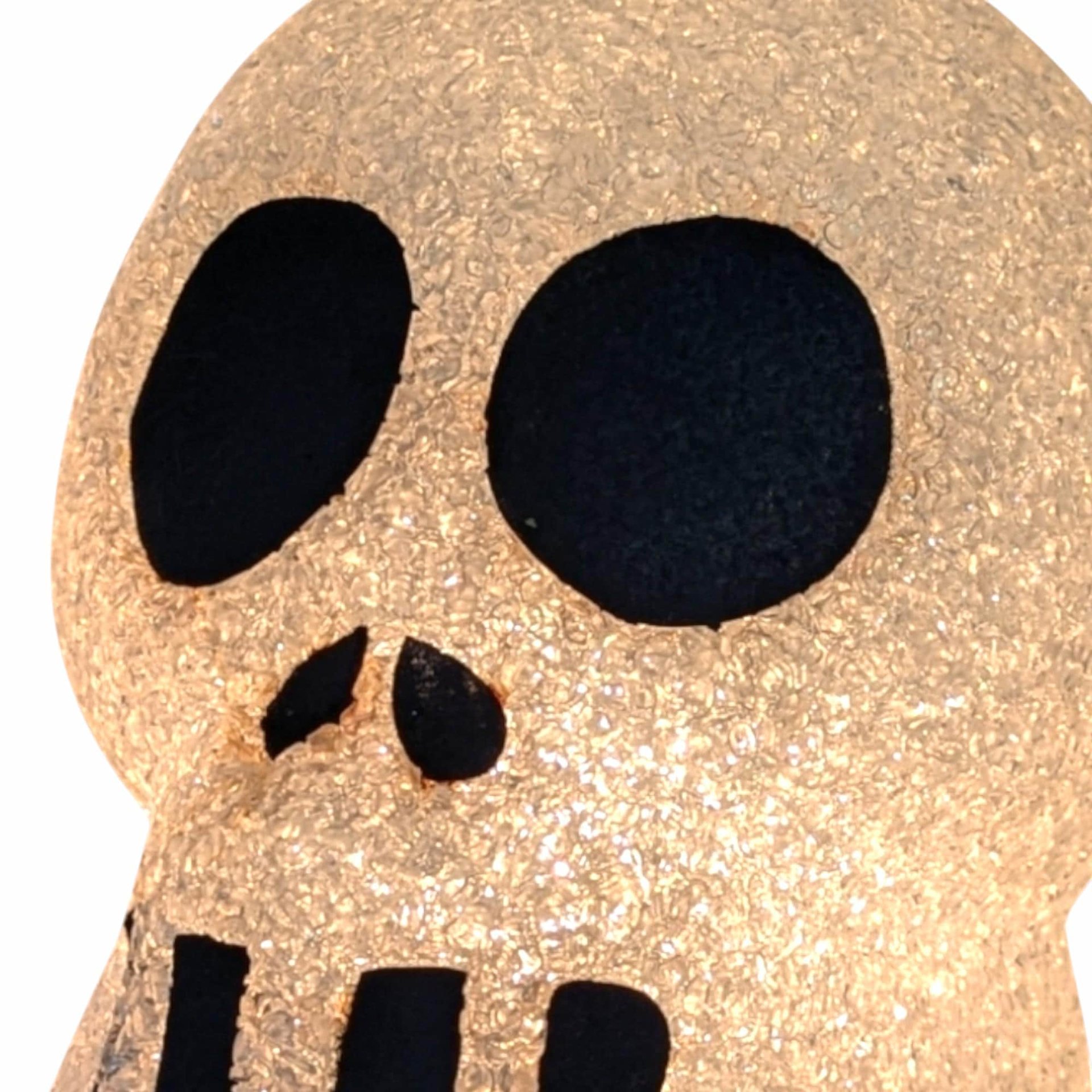 Vintage Melted Plastic Popcorn Skull Light: Retro Halloween Decor