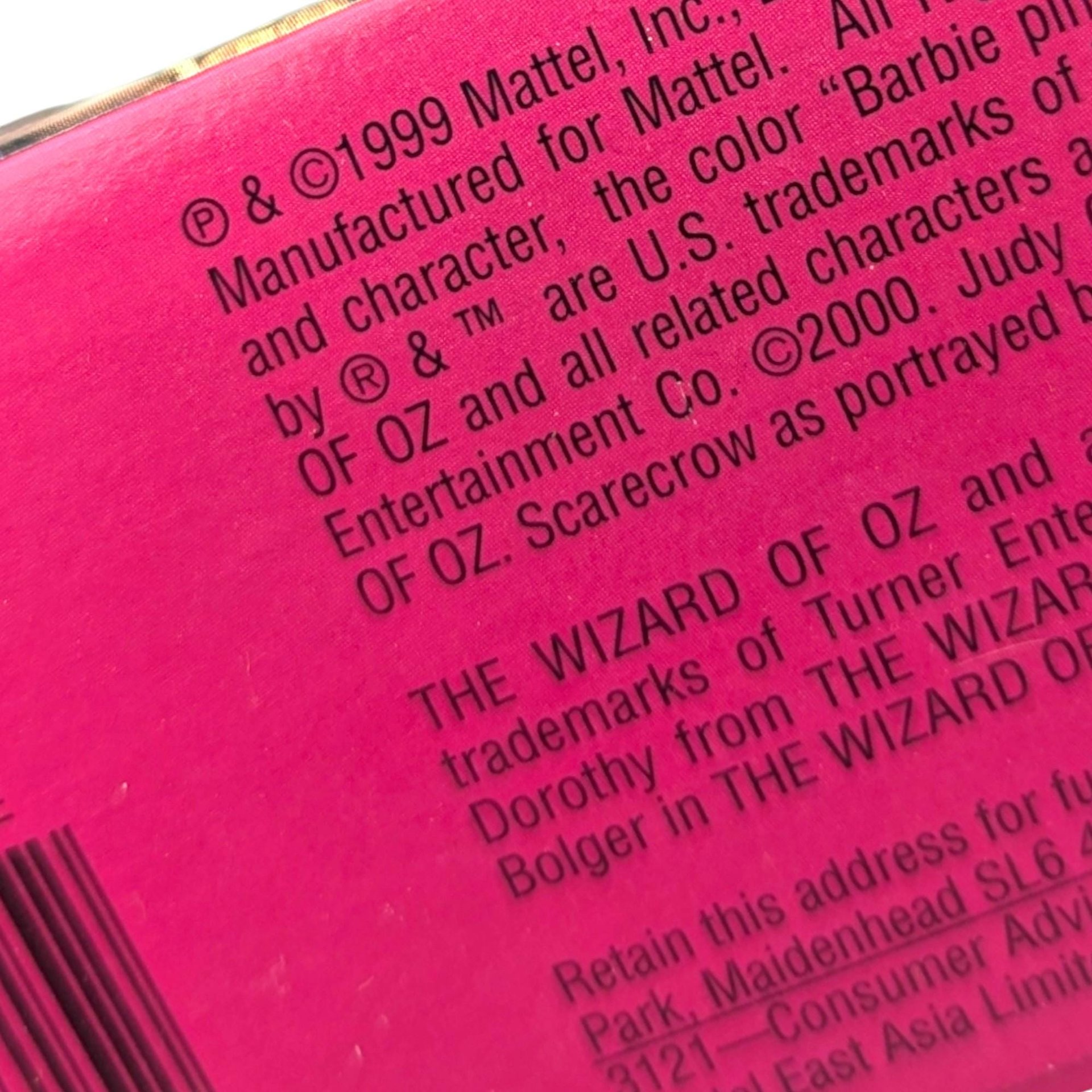 1999 Ken as Tin Man Barbie Doll: The Wizard of Oz, New in Box