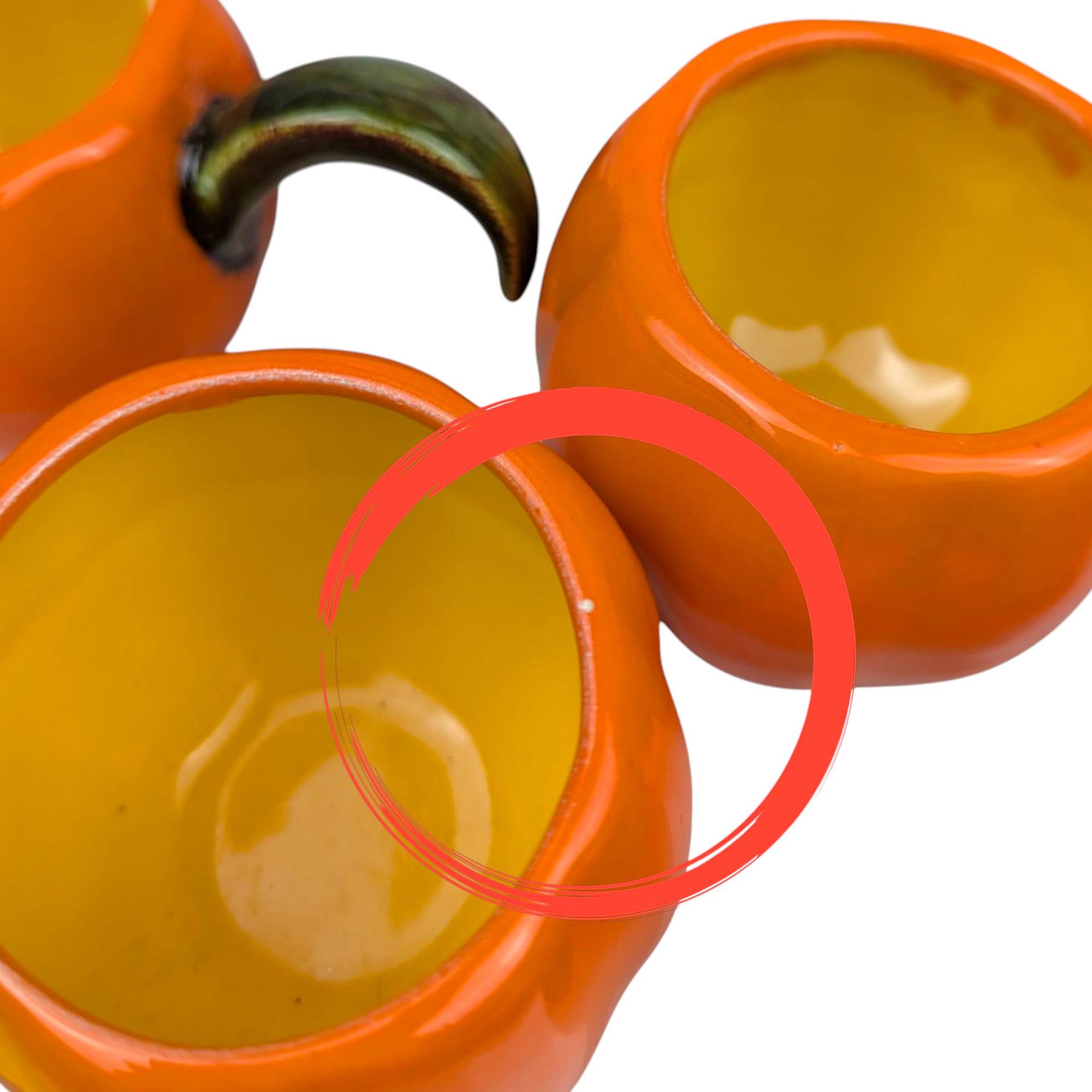 Vintage Ceramic Pumpkin Punch Bowl Set: Tureen, Ladle & 7 Cups - Fall Decor