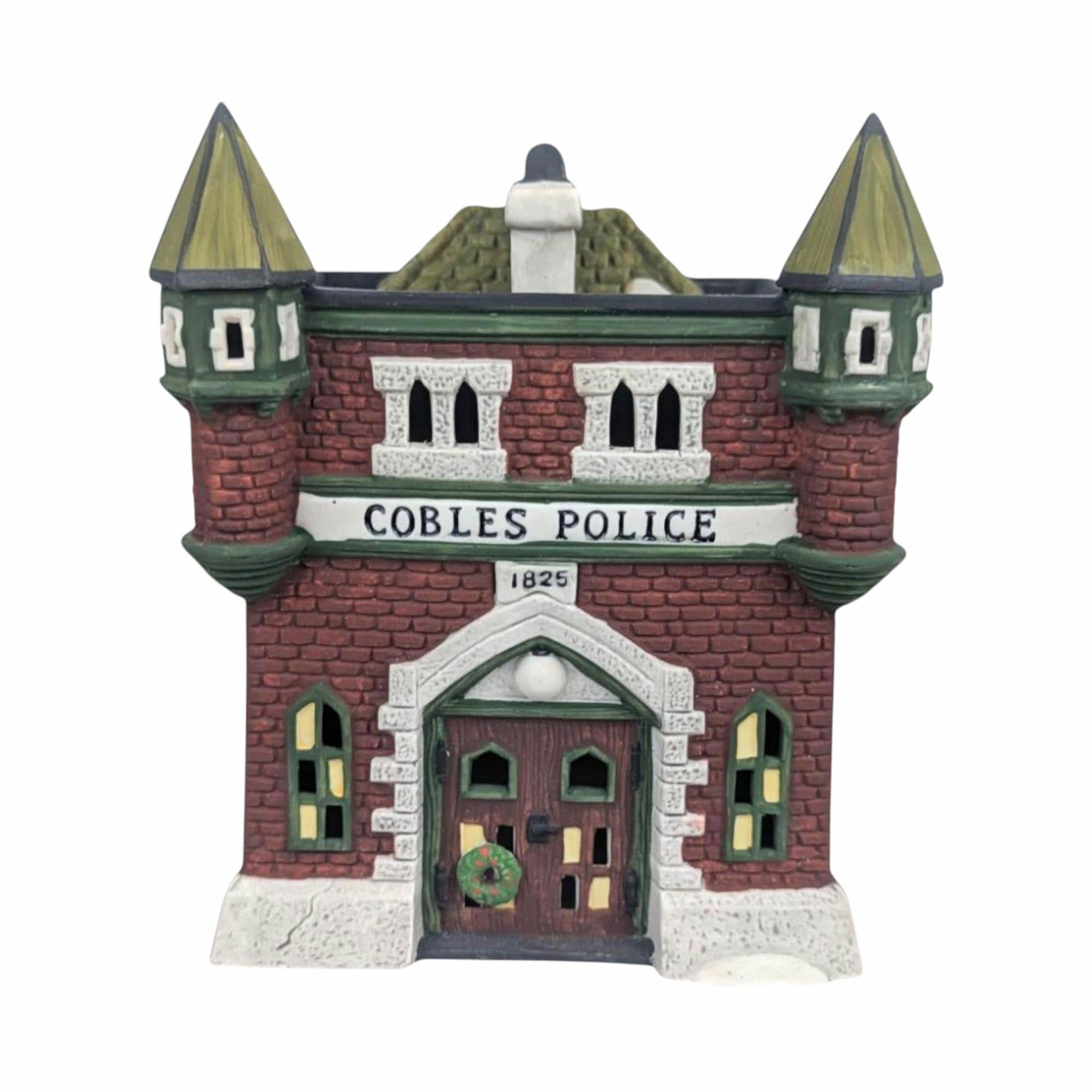 Dept 56 Cobles Police Station: 1995 Dickens Village Light-Up Building