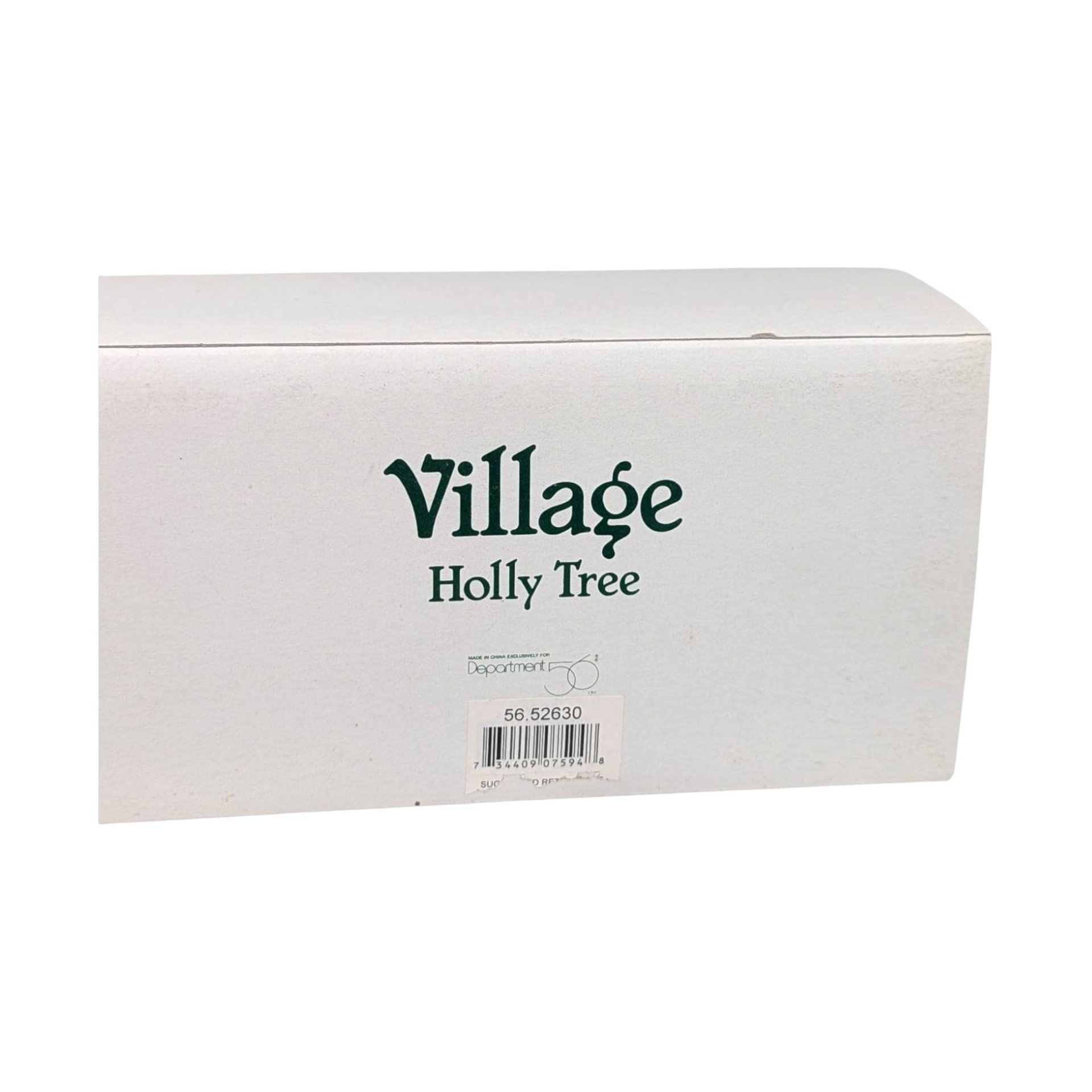 Vintage Dept 56 Holly Tree Figurine: 7" Christmas Village Accessory