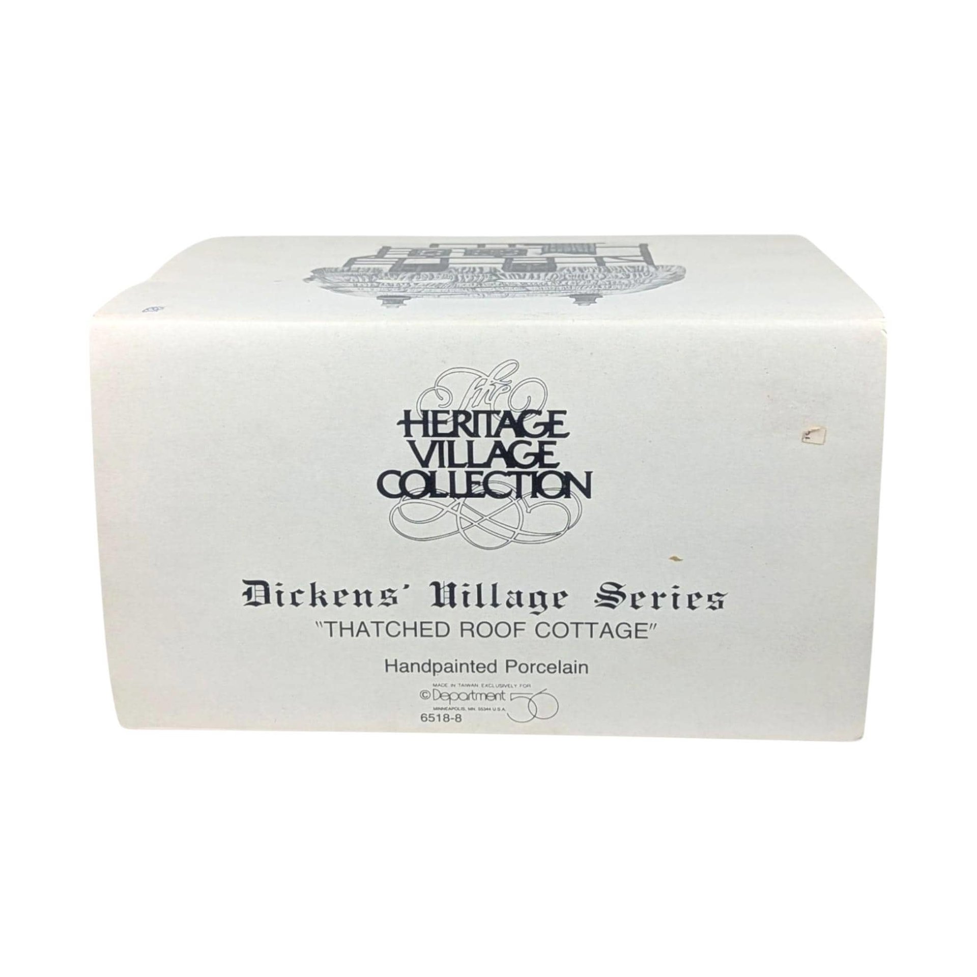 Vintage Dept 56 Dickens Village Thatched Roof Cottage: Lighted Christmas Decor