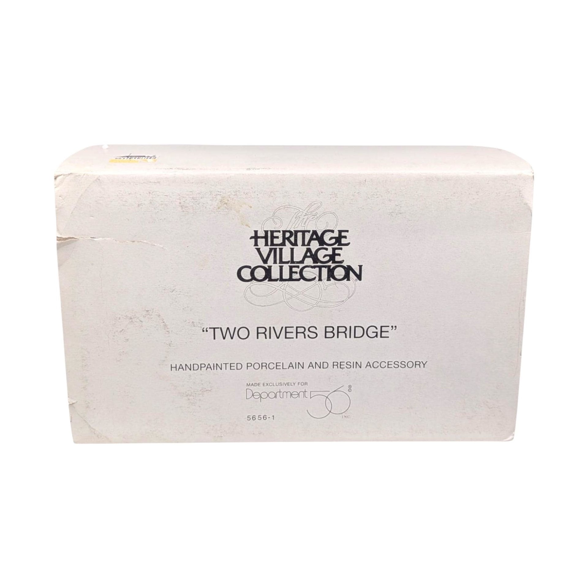 Dept 56 Heritage Village Two Rivers Covered Bridge Figurine: Christmas Village Decor