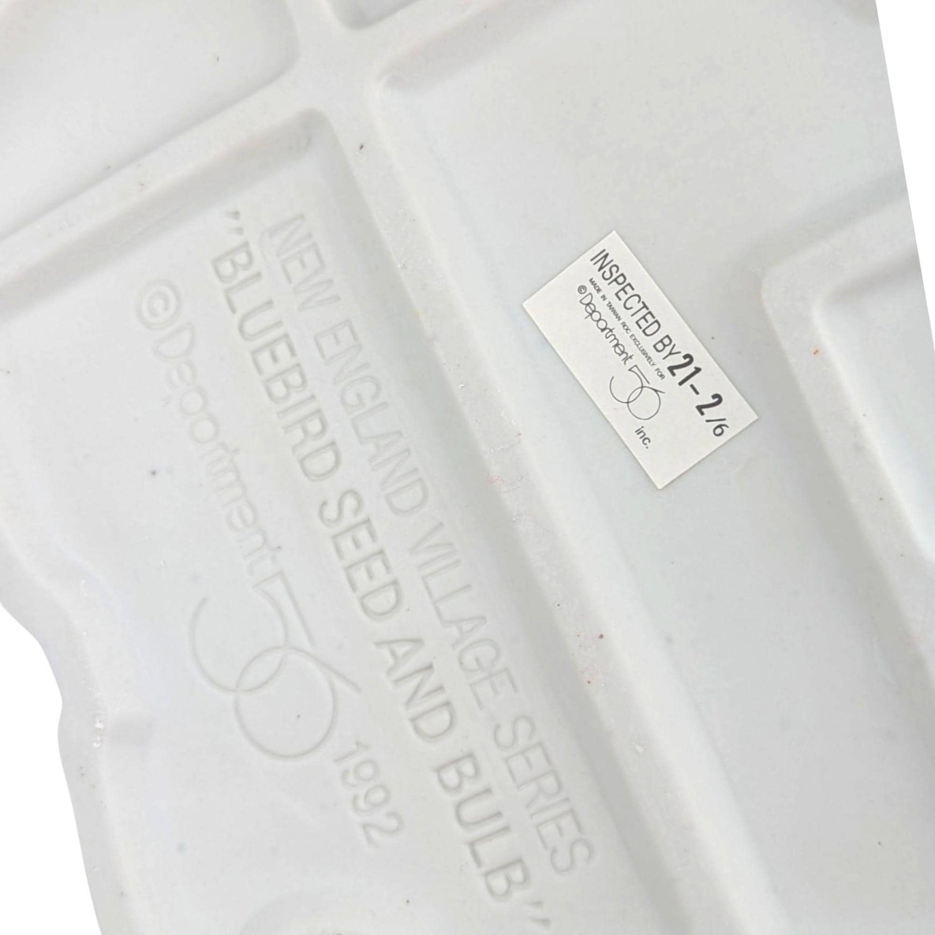 Vintage Dept 56 Bluebird Seed & Bulb Lighted Porcelain House - New England Village Christmas Display