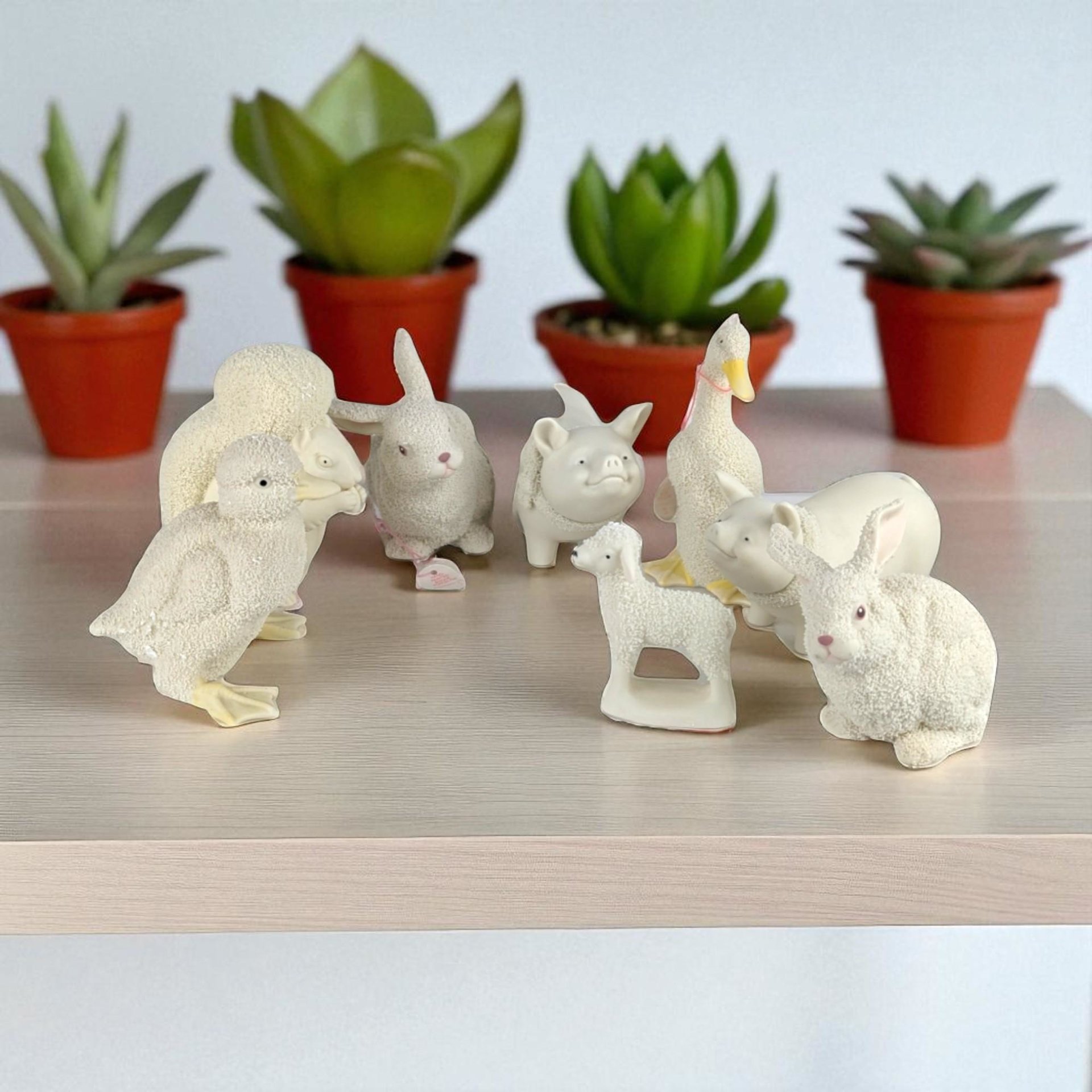 Vintage Dept 56 Animal Figurines: Annual Bisque Collectible