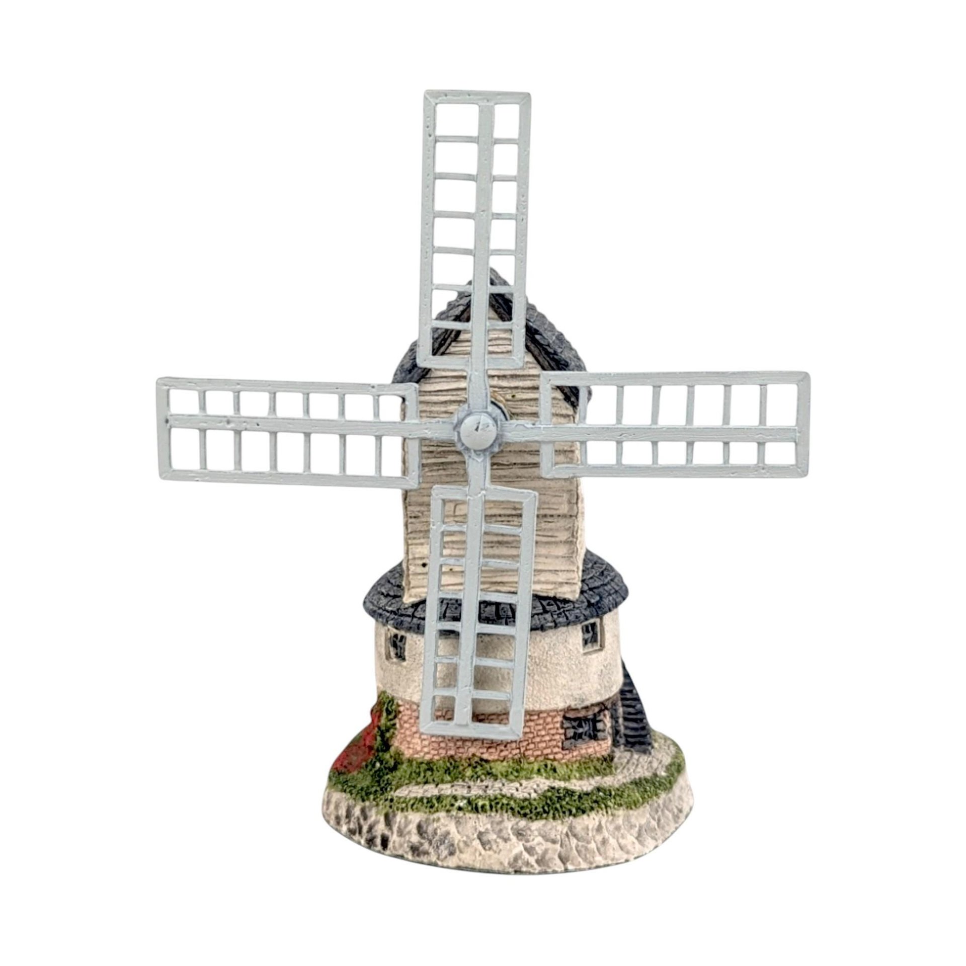 Vintage David Winter Windmill Figurine: 1985 English Cottage Decor with Box