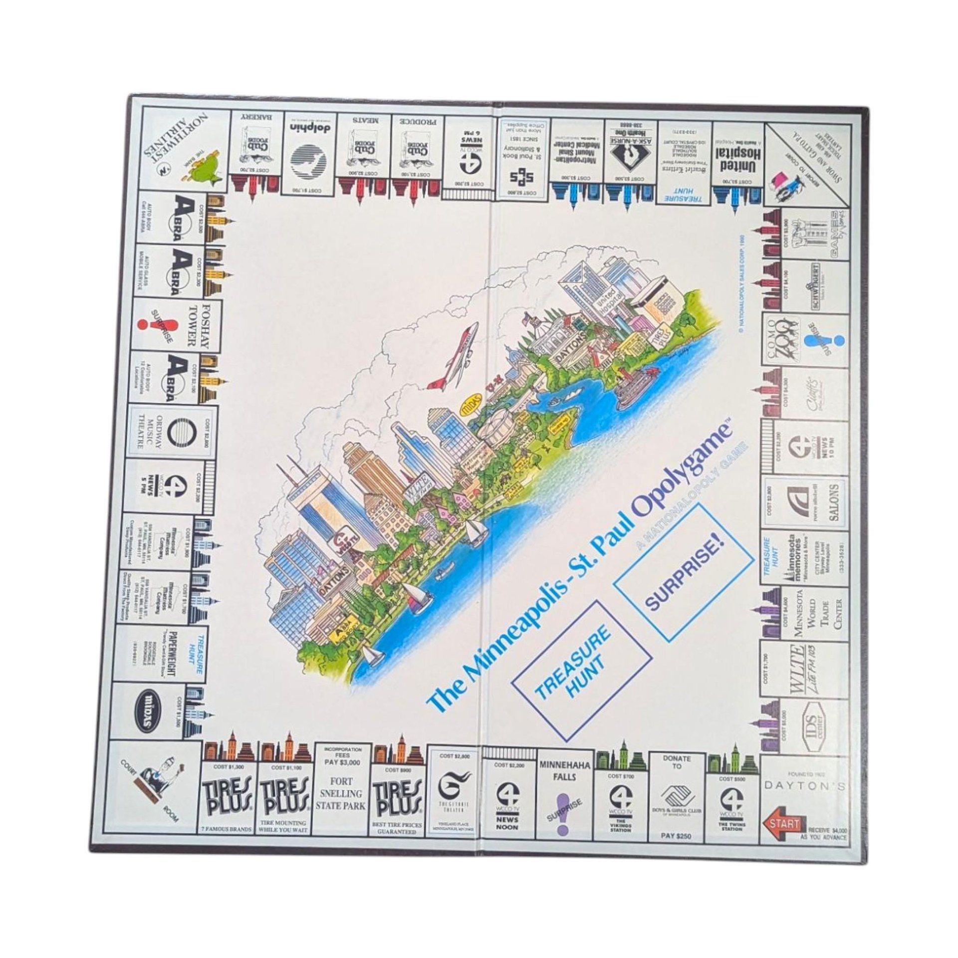 Vintage 1990 Mpls St Paul Opoly Game: Nationalopoly Twin Cities Edition