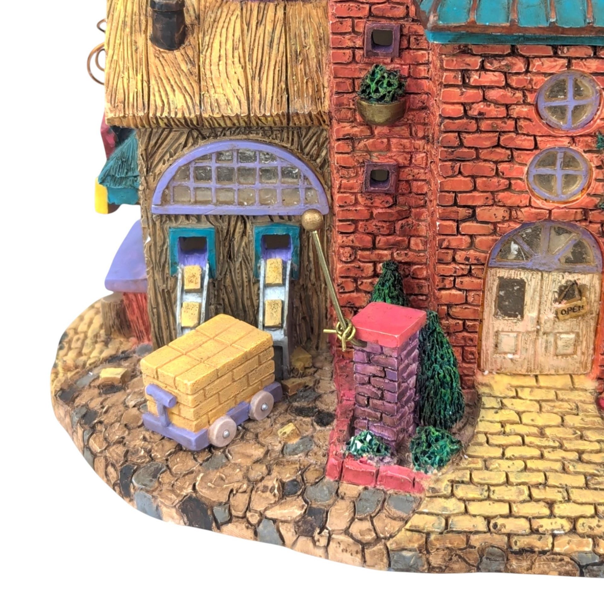 Vintage Dept 56 T.L. Pigs Brick Factory: Christmas Village Lit Building