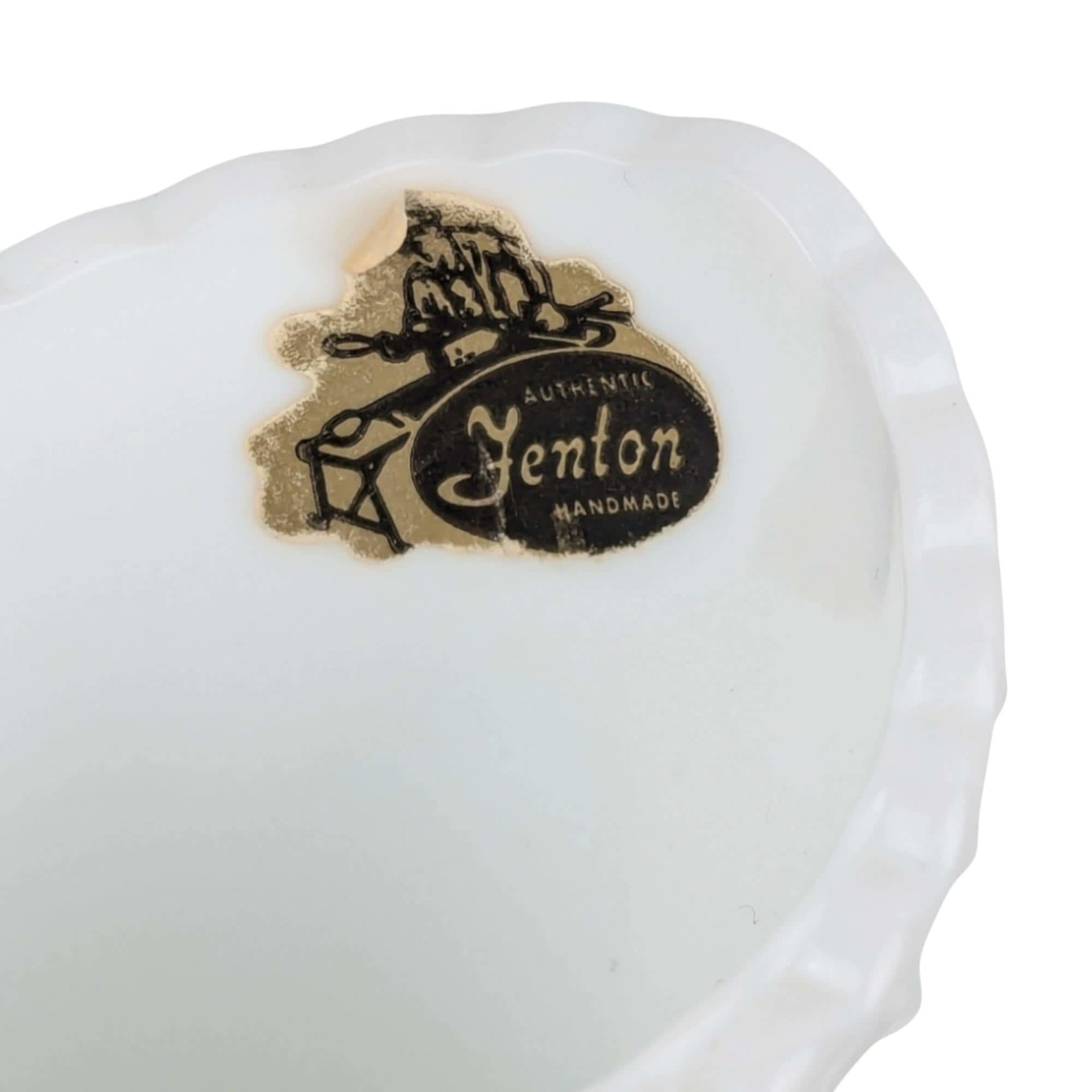 Vintage Fenton Hobnail Milk Glass Boot: Small Planter Trinket Dish