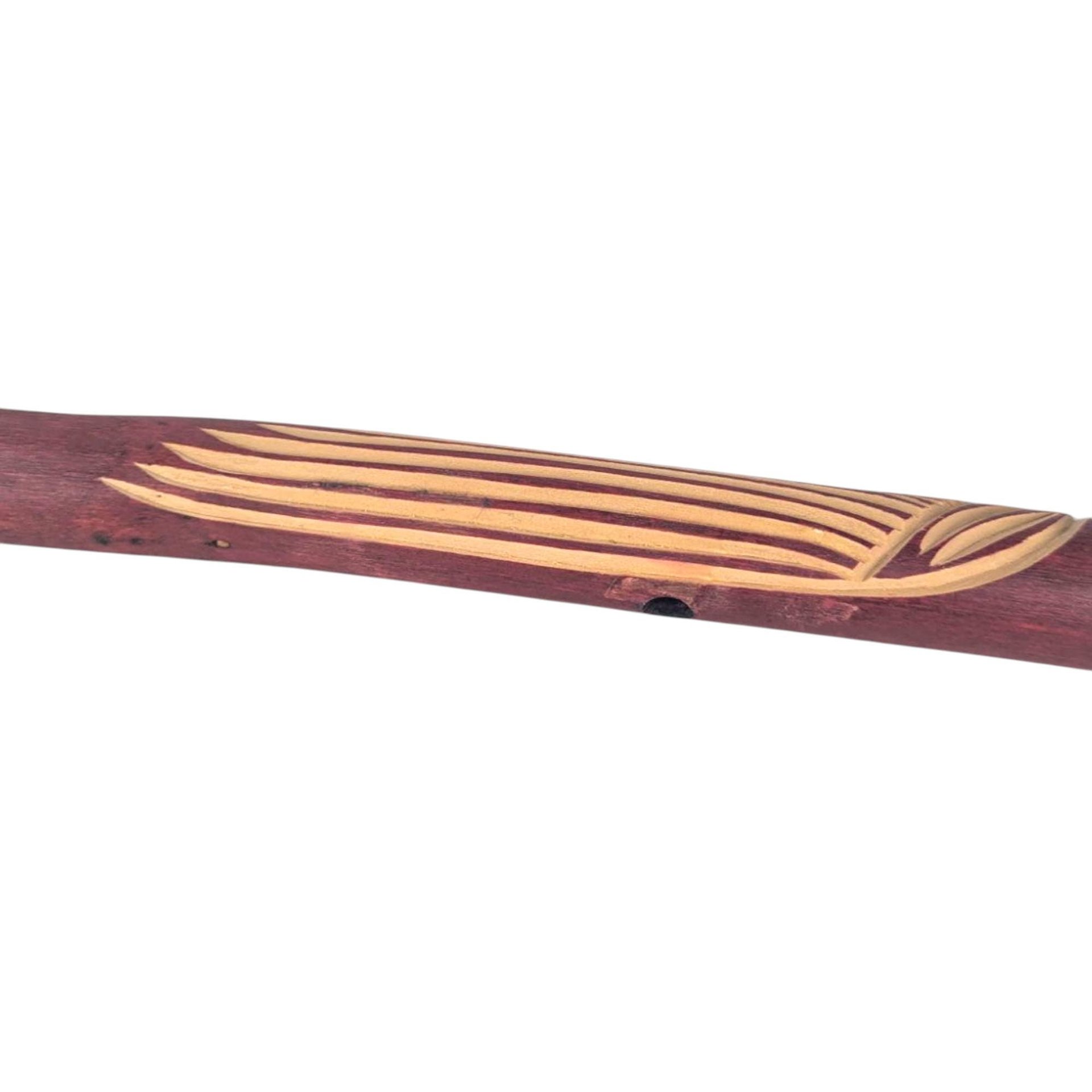 Vintage Hand Carved Andean Quena Flute: Peruvian Folk Art Musical Instrument