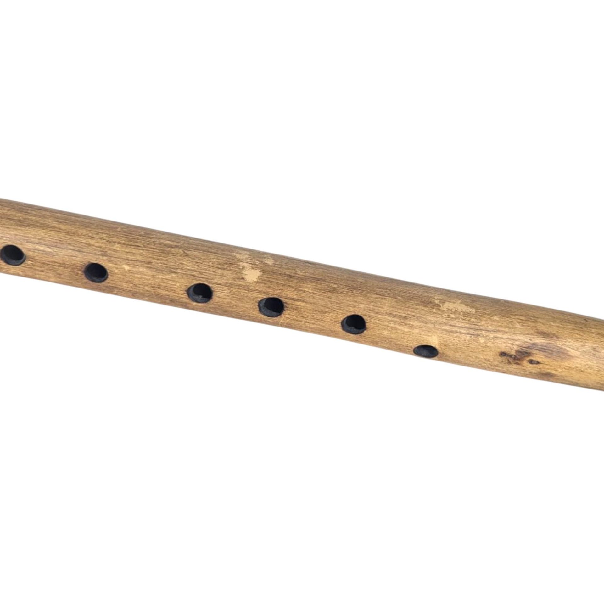 Handmade Carved Inca Quena Flute: Andean Folk Art Instrument