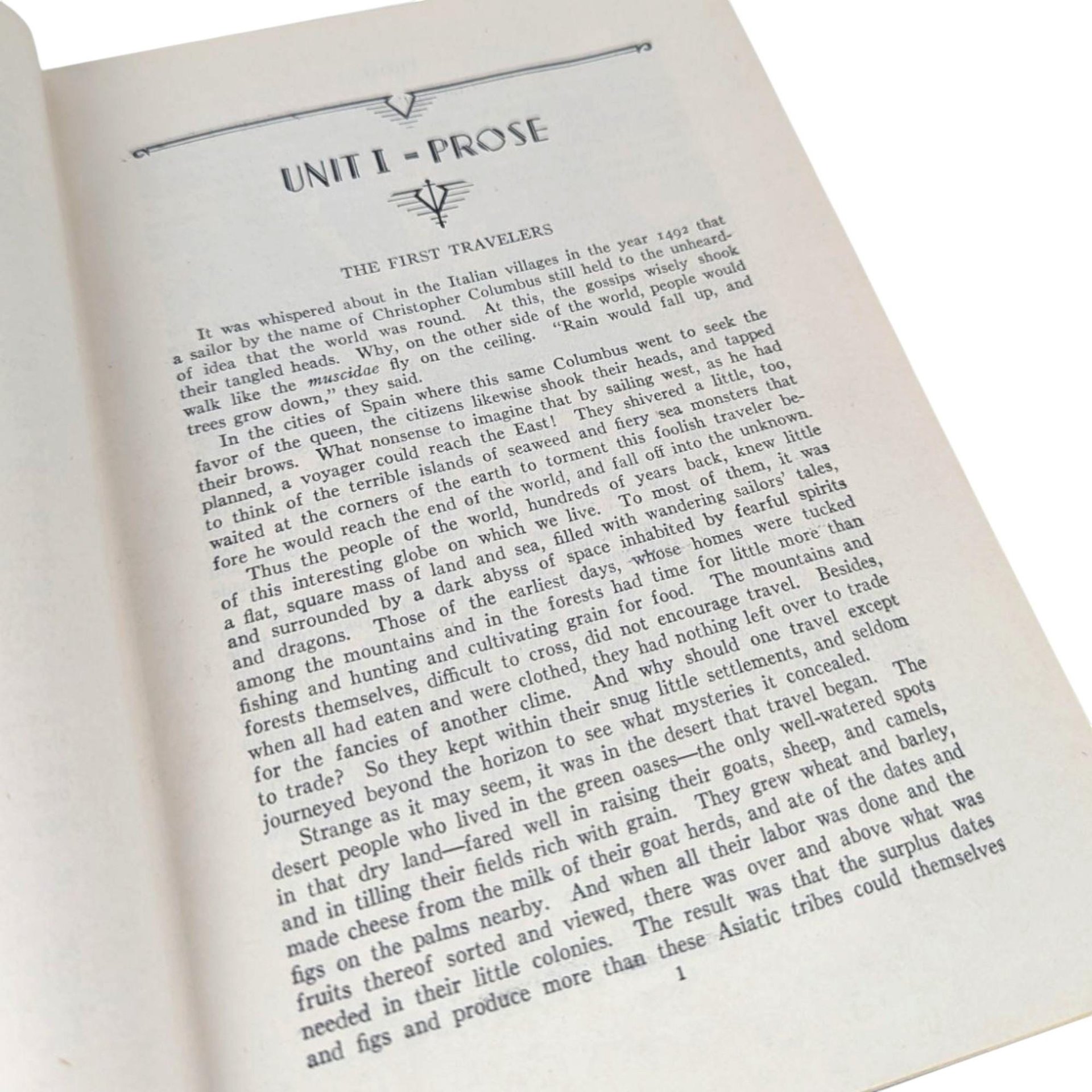 1939 Prose and Poetry Journeys: Vintage Literature Anthology, Pre-War Era