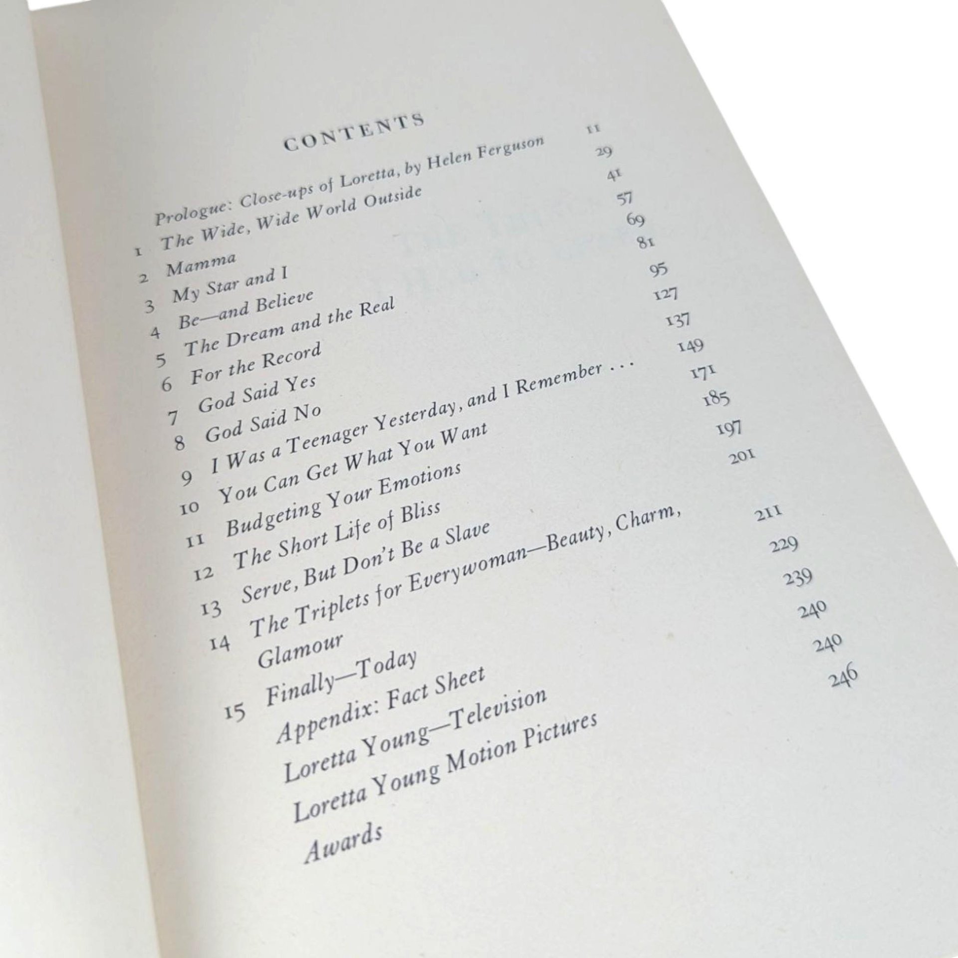 1961 Loretta Young Autobiography: Hollywood Star Memoir, Classic Film