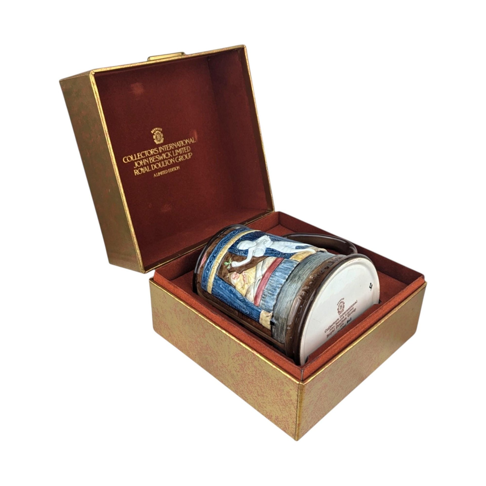 Vintage 1975 Royal Doulton Christmas Carol Tankard: The First Ghost Visits Scrooge