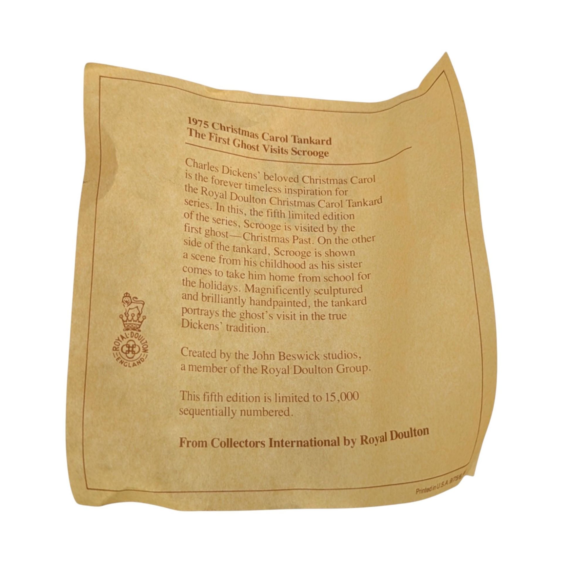 Vintage 1975 Royal Doulton Christmas Carol Tankard: The First Ghost Visits Scrooge