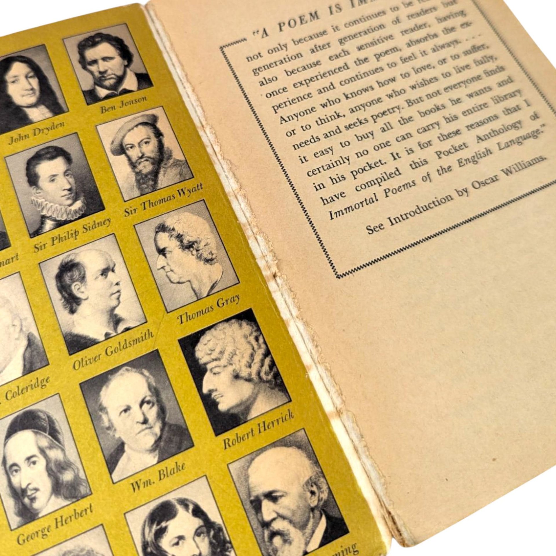 1958 Immortal Poems Anthology: Vintage English Poetry Collection