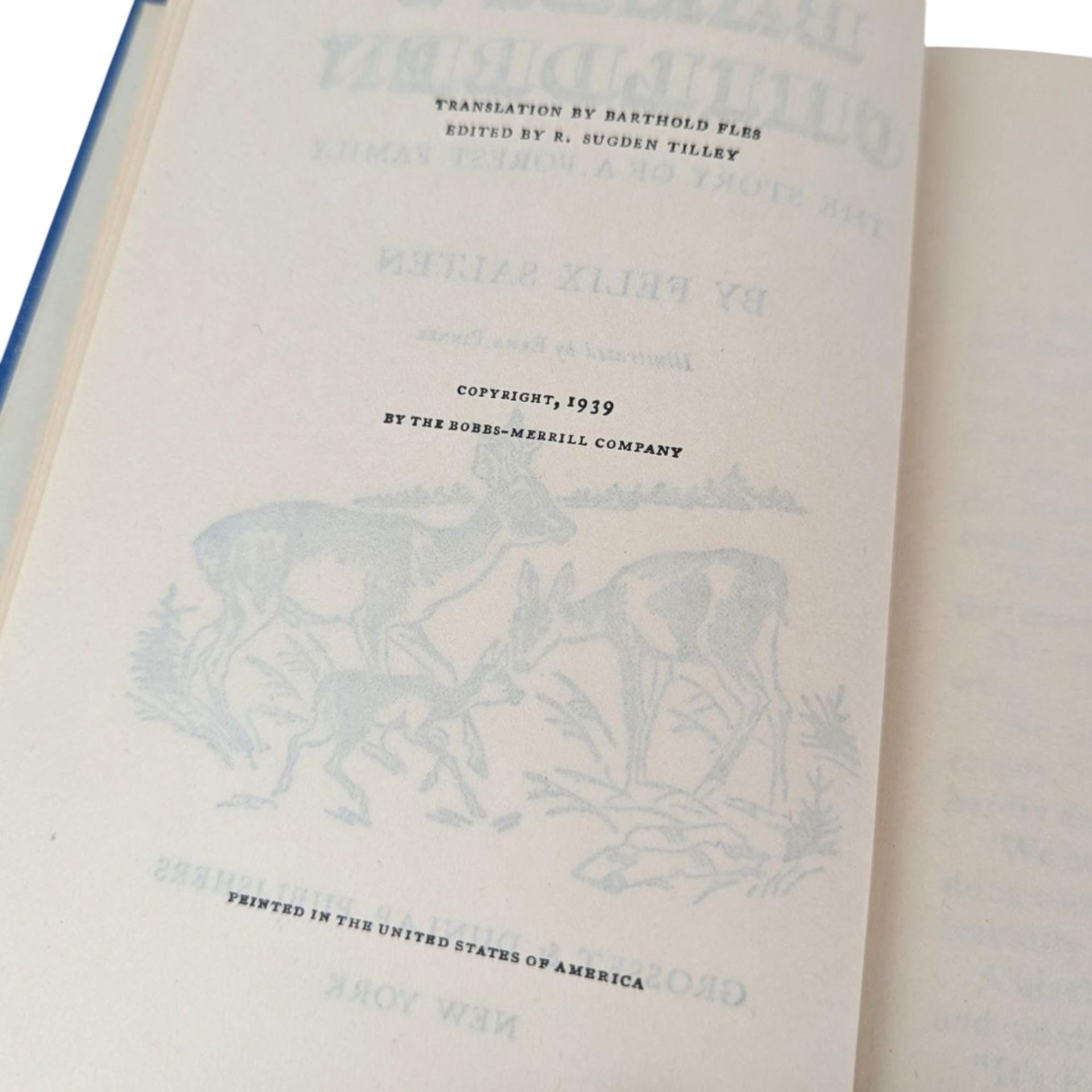 1939 Bambi's Children: Vintage Hardcover, Classic Animal Story