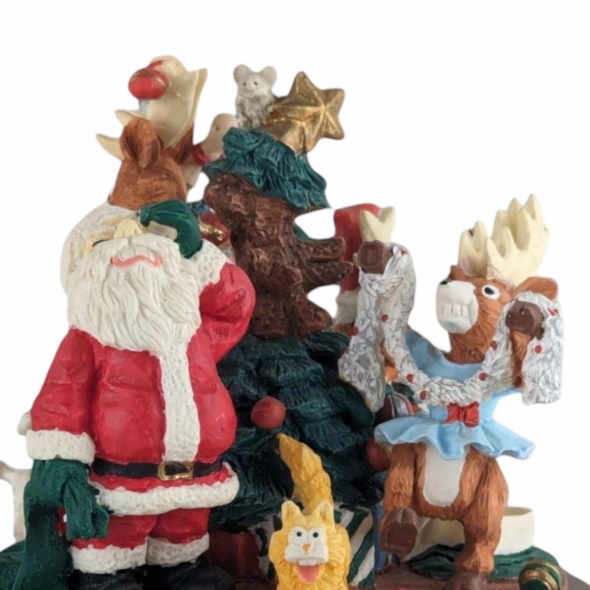 Vintage House of Lloyd Christmas Music Box: Wreck the Halls Santa Figurine