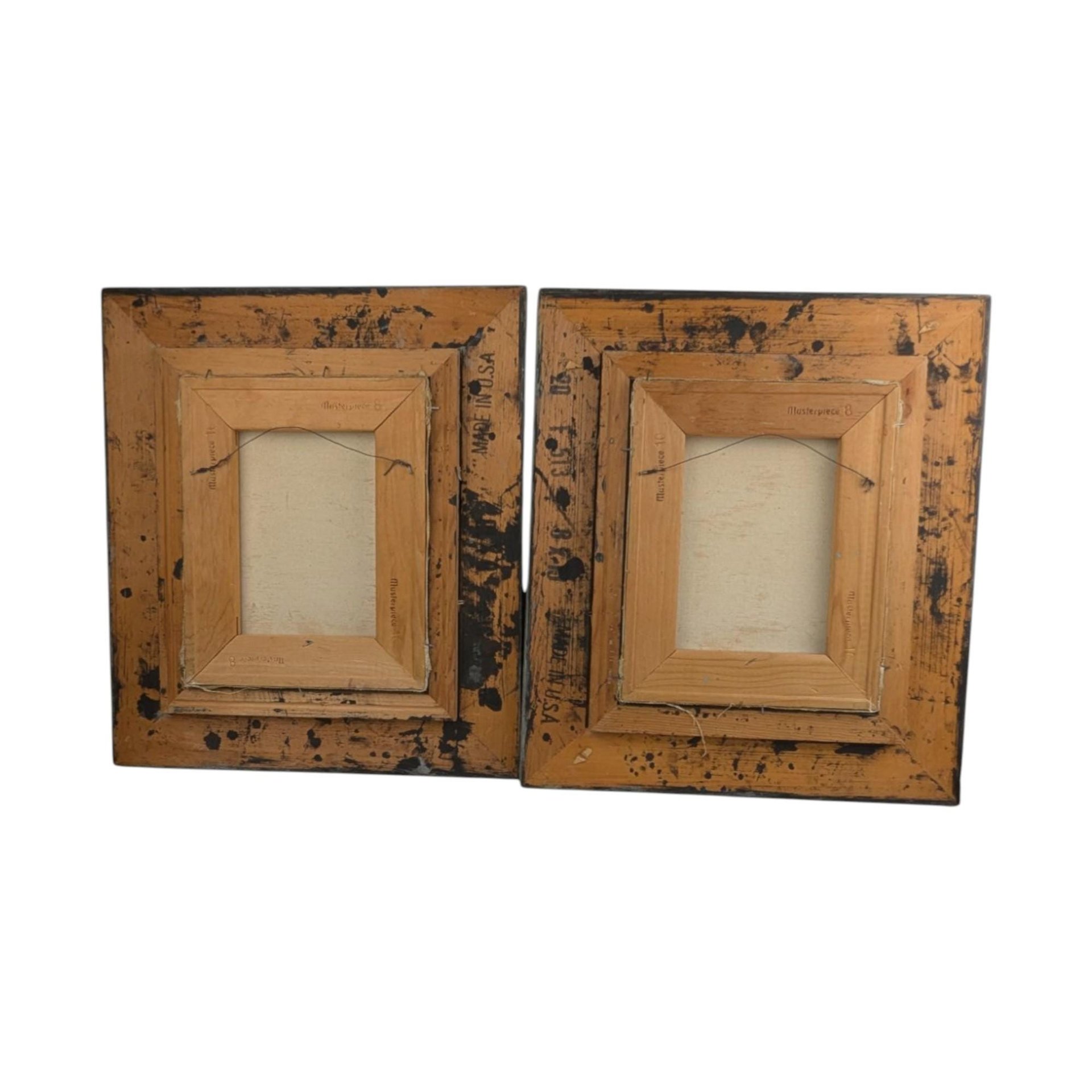 Vintage Clown Painting Set: Art, Whimsical Circus Wall Decor 16.25" x 14"