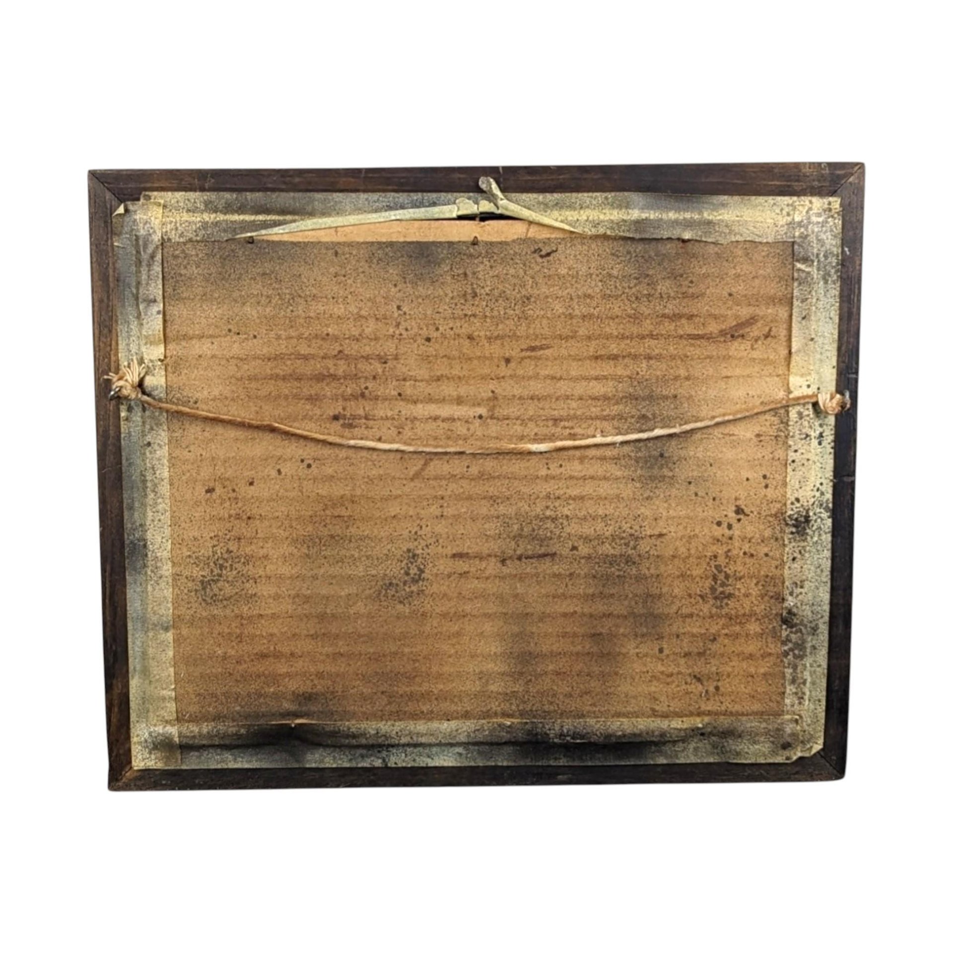 Vintage Framed Cherub Print: Angel Asleep & Awake, Double Oval Frame