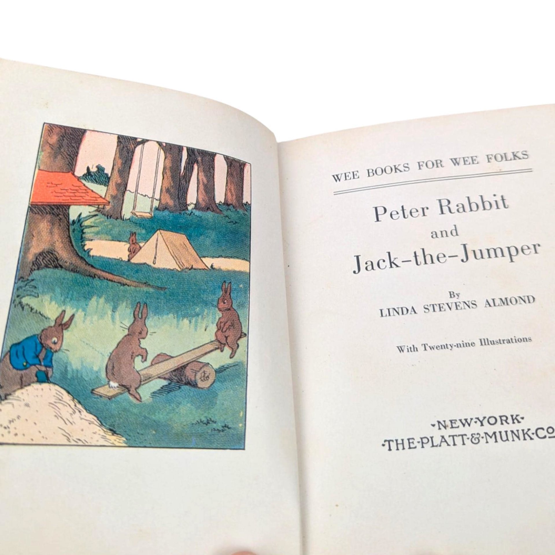 Vintage 1935 Peter Rabbit Jack the Jumper Hardcover: Linda Stevens Almond Illustrated Childrens Book
