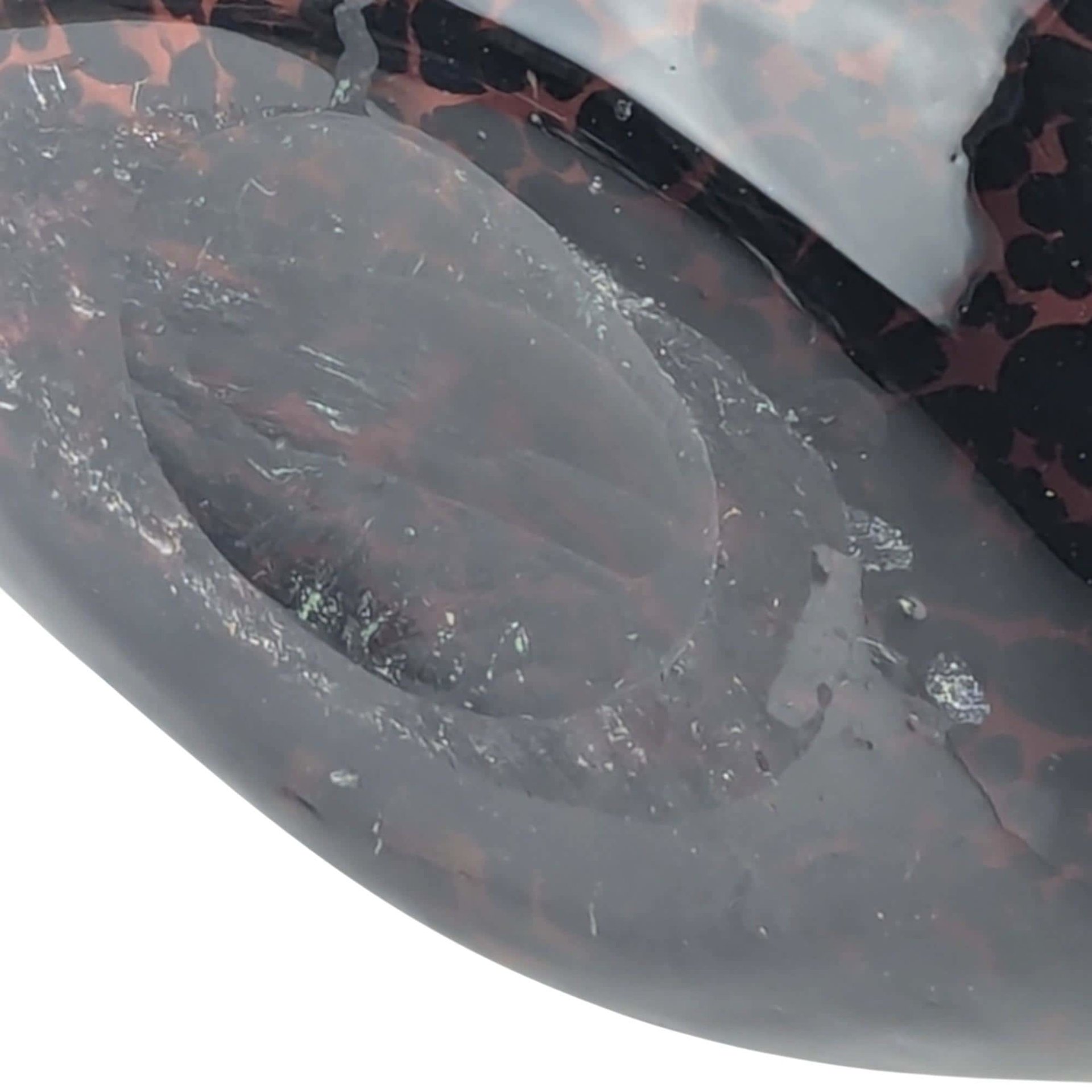 Vintage Art Glass Purse Figurine: Brown & Amber Sculpture, Fall Decor