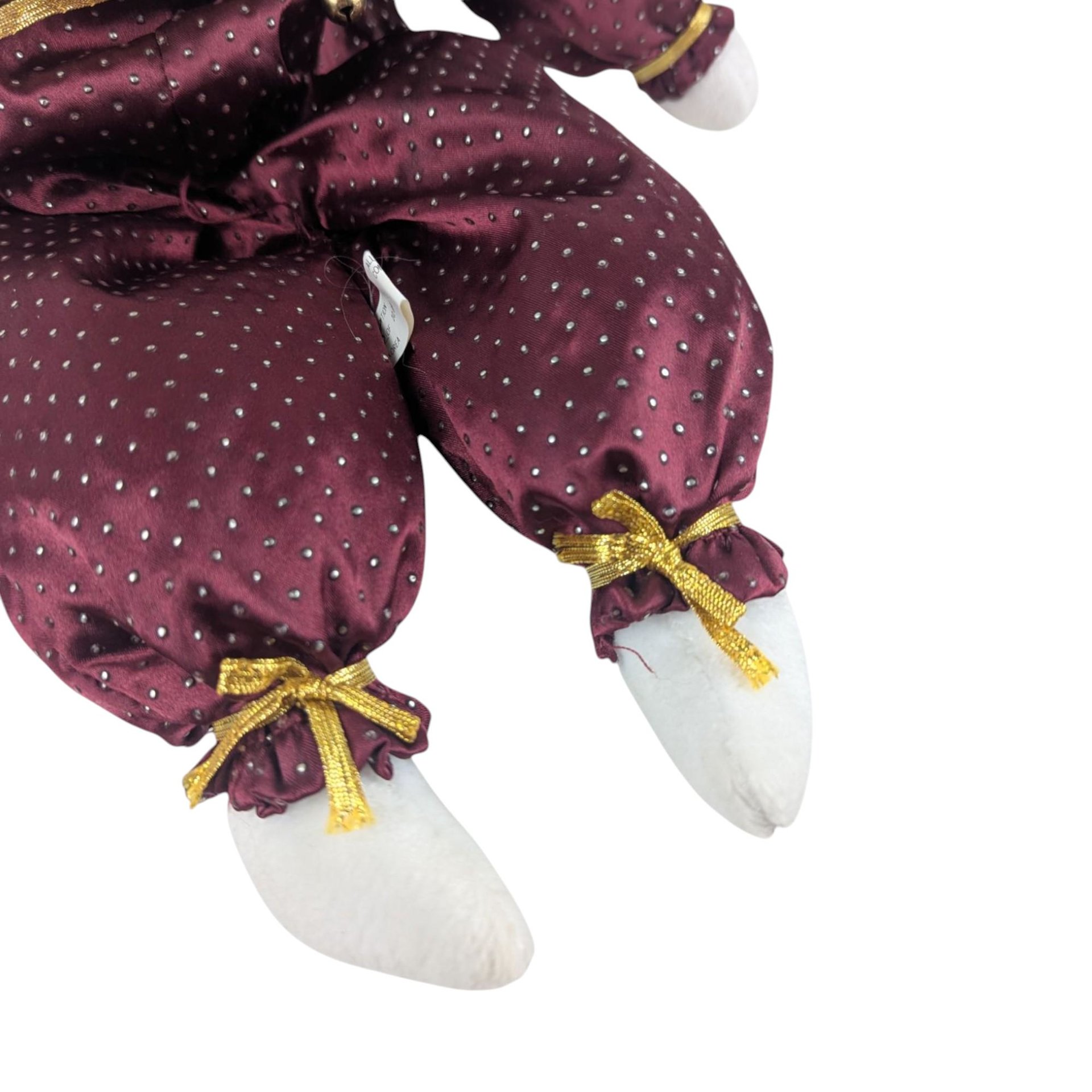 Vintage Harlequin Bunny Plush: Limited Edition Jester Rabbit Shelf Sitter