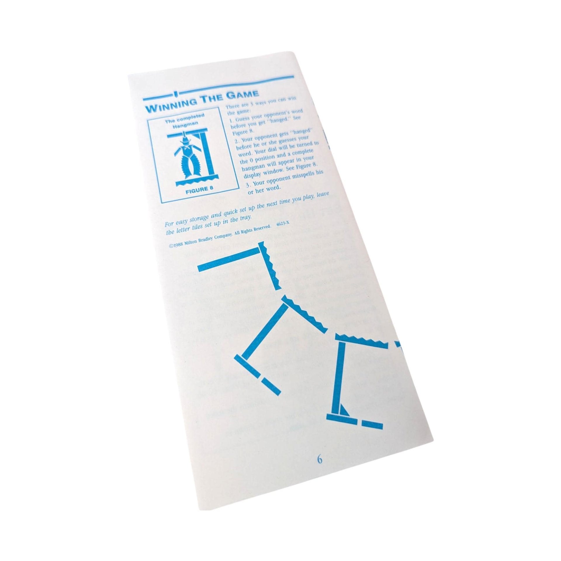 Vintage 1988 Hangman Board Game: Milton Bradley 80s Family Game Night