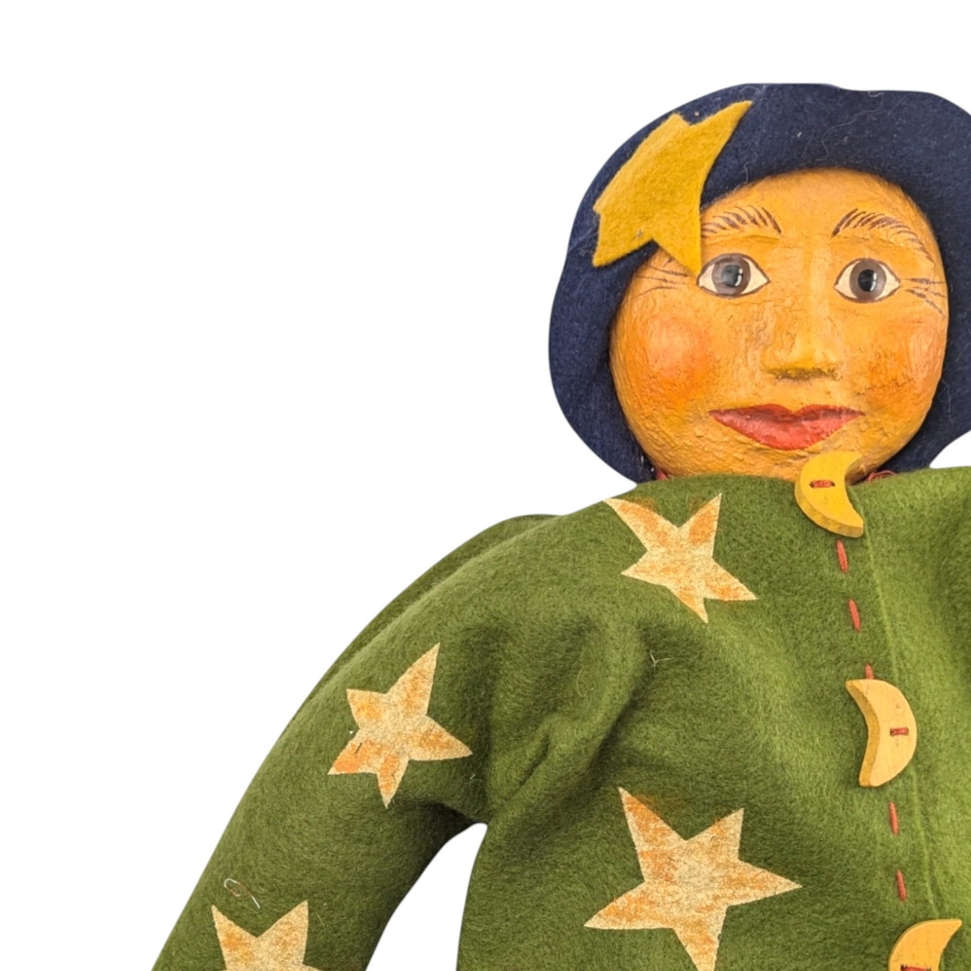 Vintage Miss Moon Beam Doll: 21" Paper Mache Face, Collectible Toy