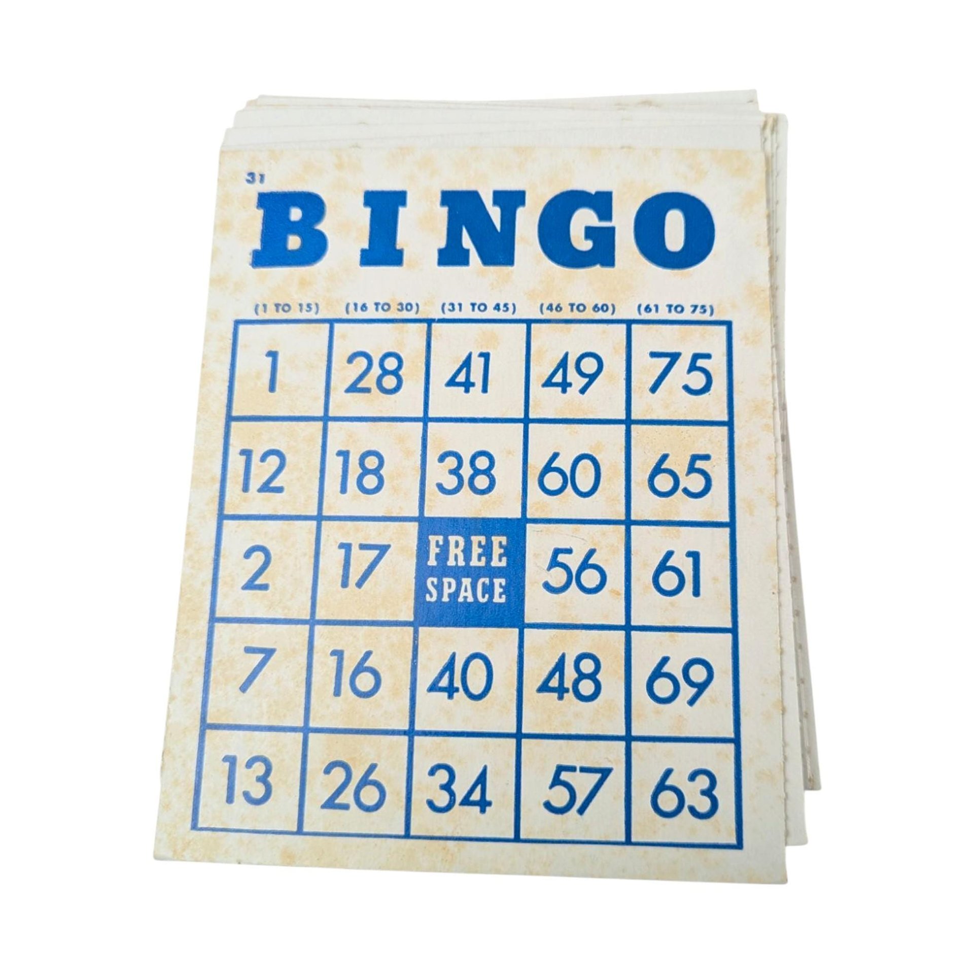 Vintage Whitman Bingo Game Set: 40 Cards, Ephemera Supplies