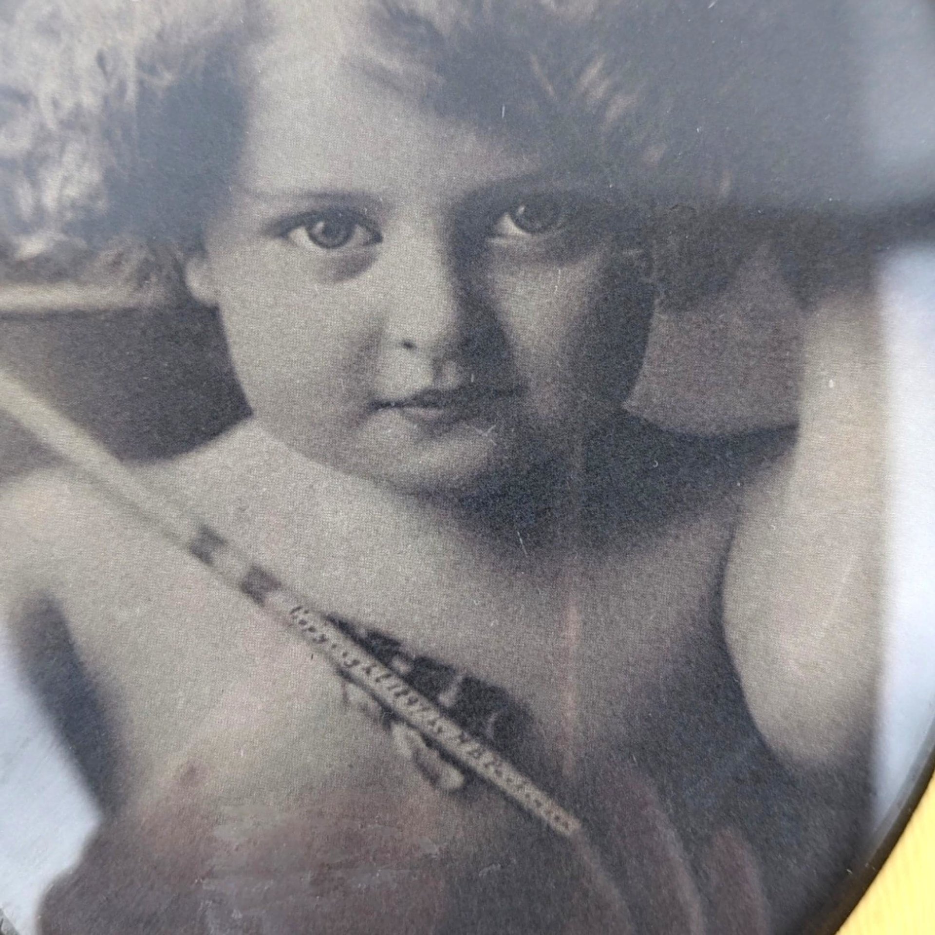 Vintage Framed "Cupid Awake" Print: Small Romantic Mythology Wall Art