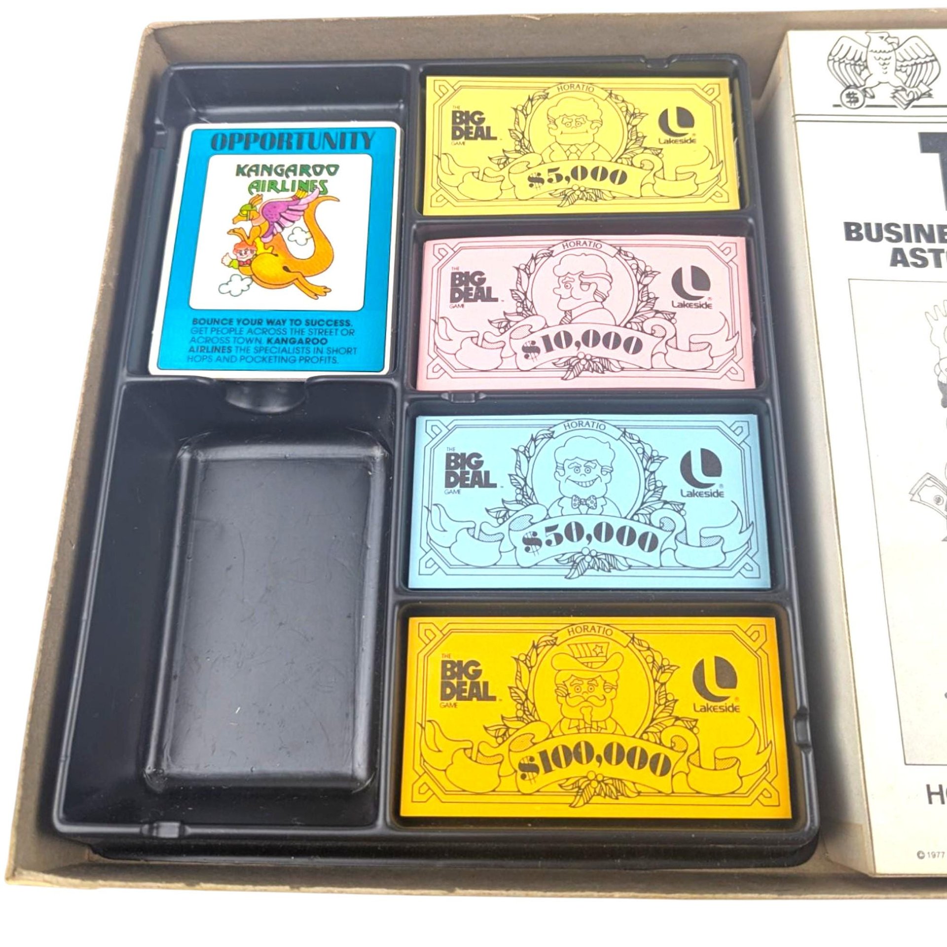 Vintage 1977 The Big Deal Board Game: 70s Family Game Night, INCOMPLETE