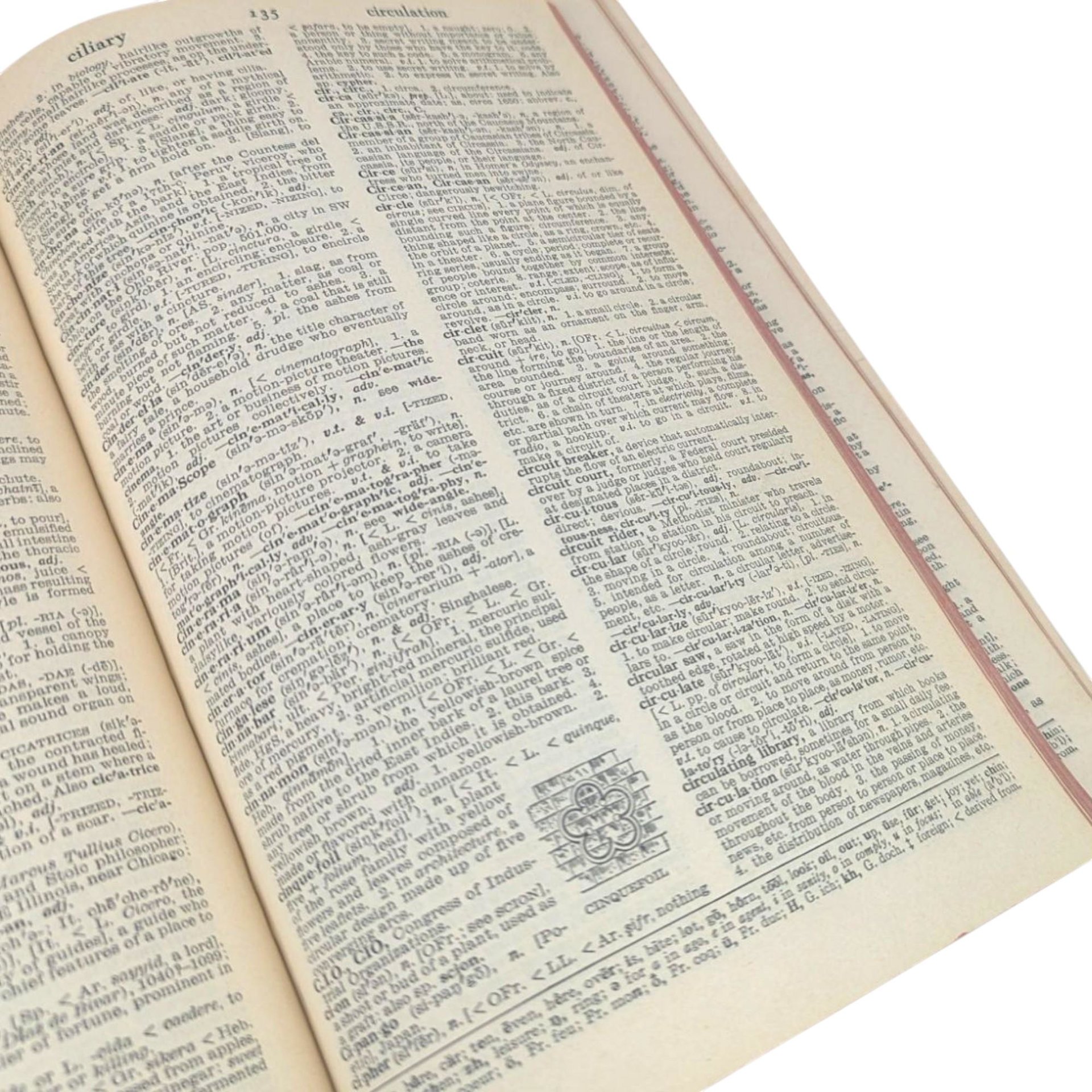 1959 Webster's Dictionary: Vintage Mid-Century Hardcover Reference Book