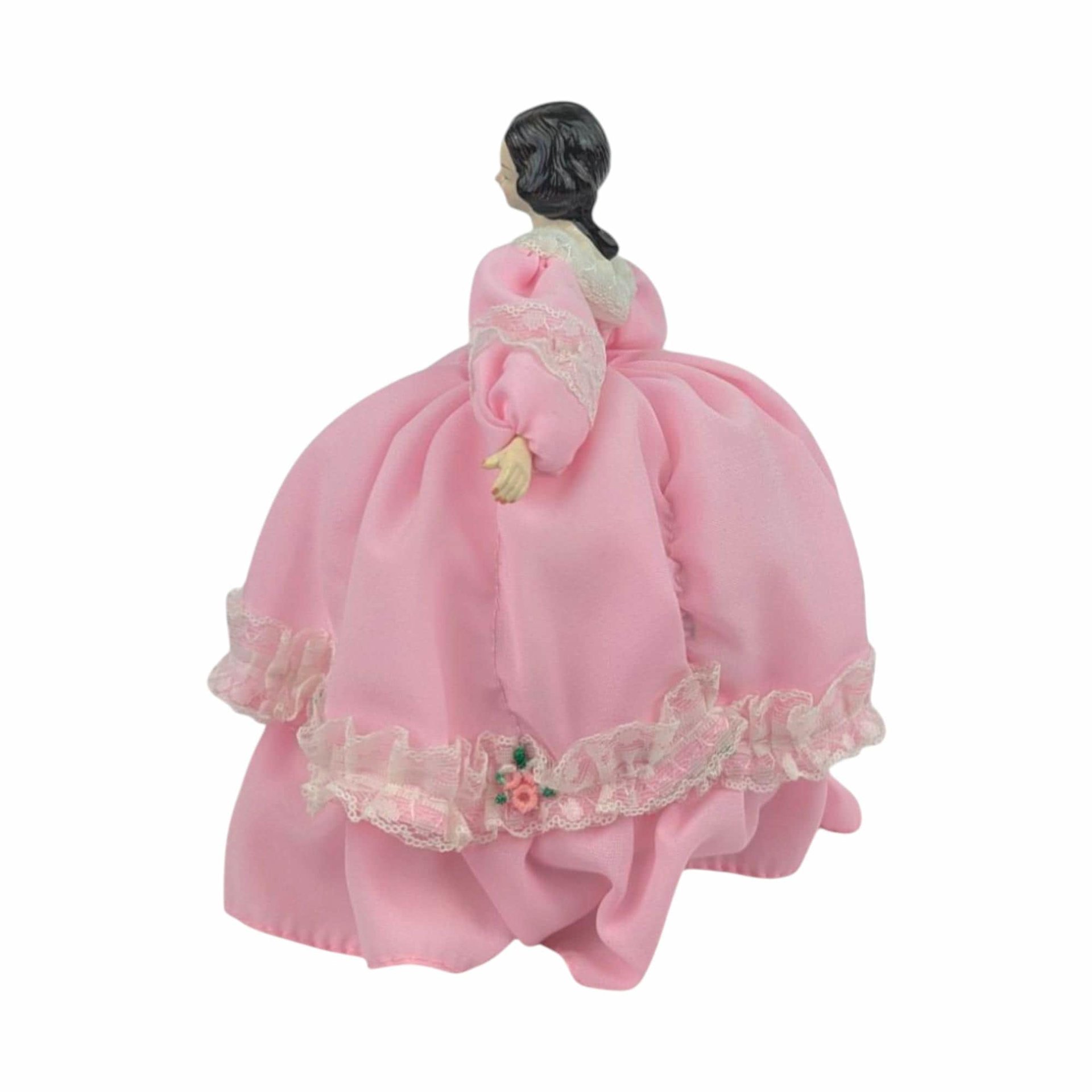 Vintage Bradley Musical Doll: Laura's Theme, Pink Lace Gown
