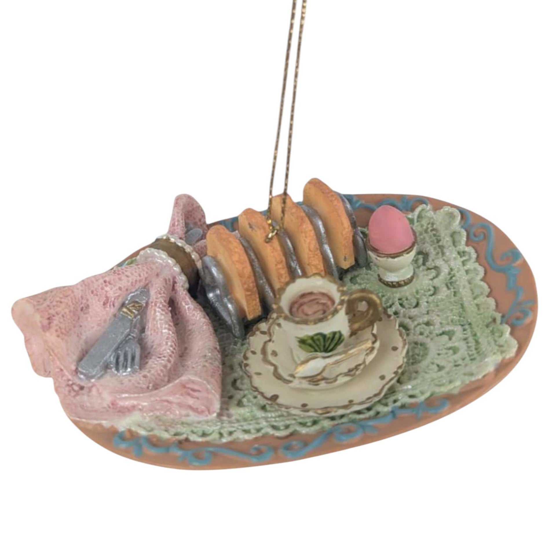 Vintage Resin Picnic & Tea Party Ornament Set: Miniature Food Decor