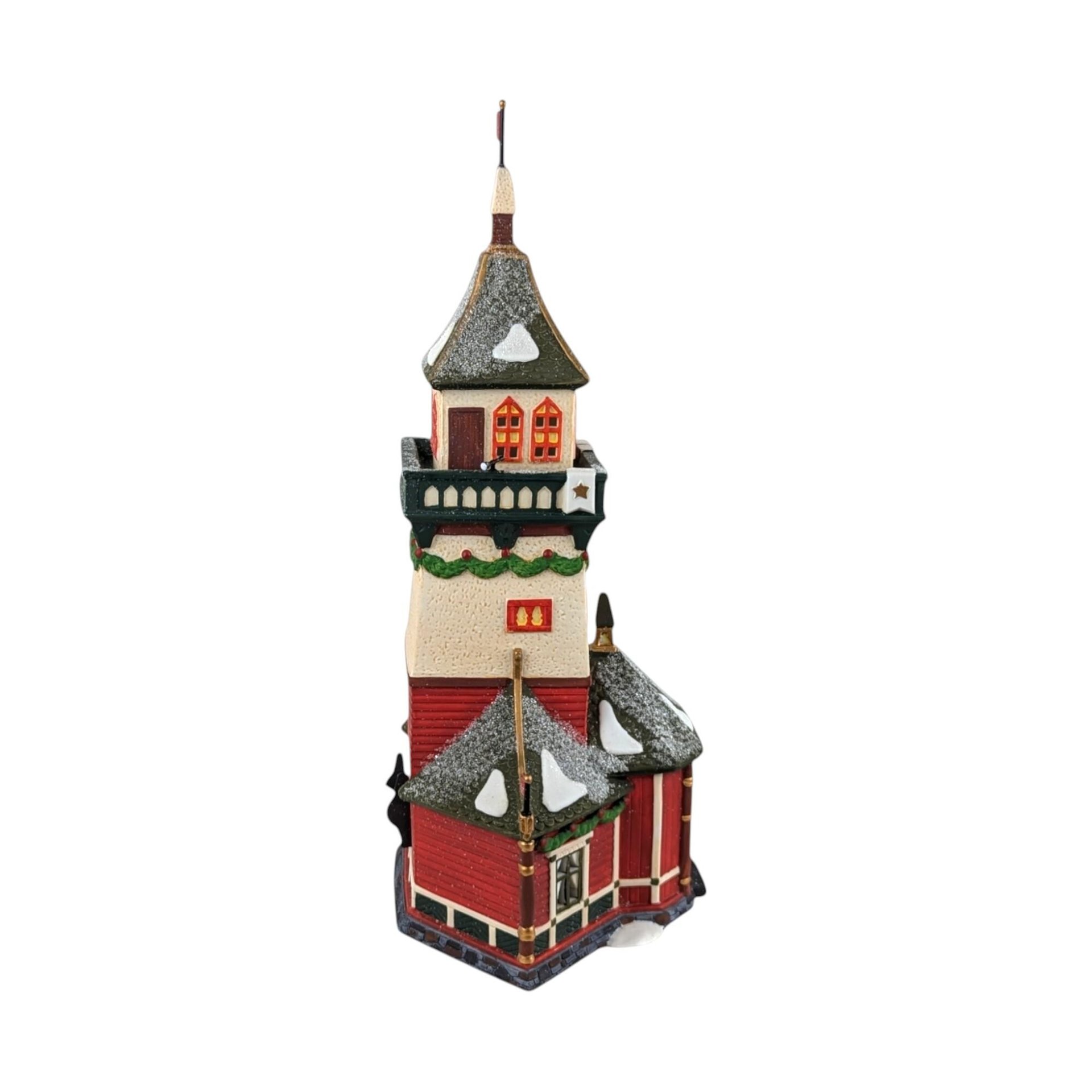 Vintage Dept 56 Santa's Lookout Tower: North Pole Christmas Village Collectible