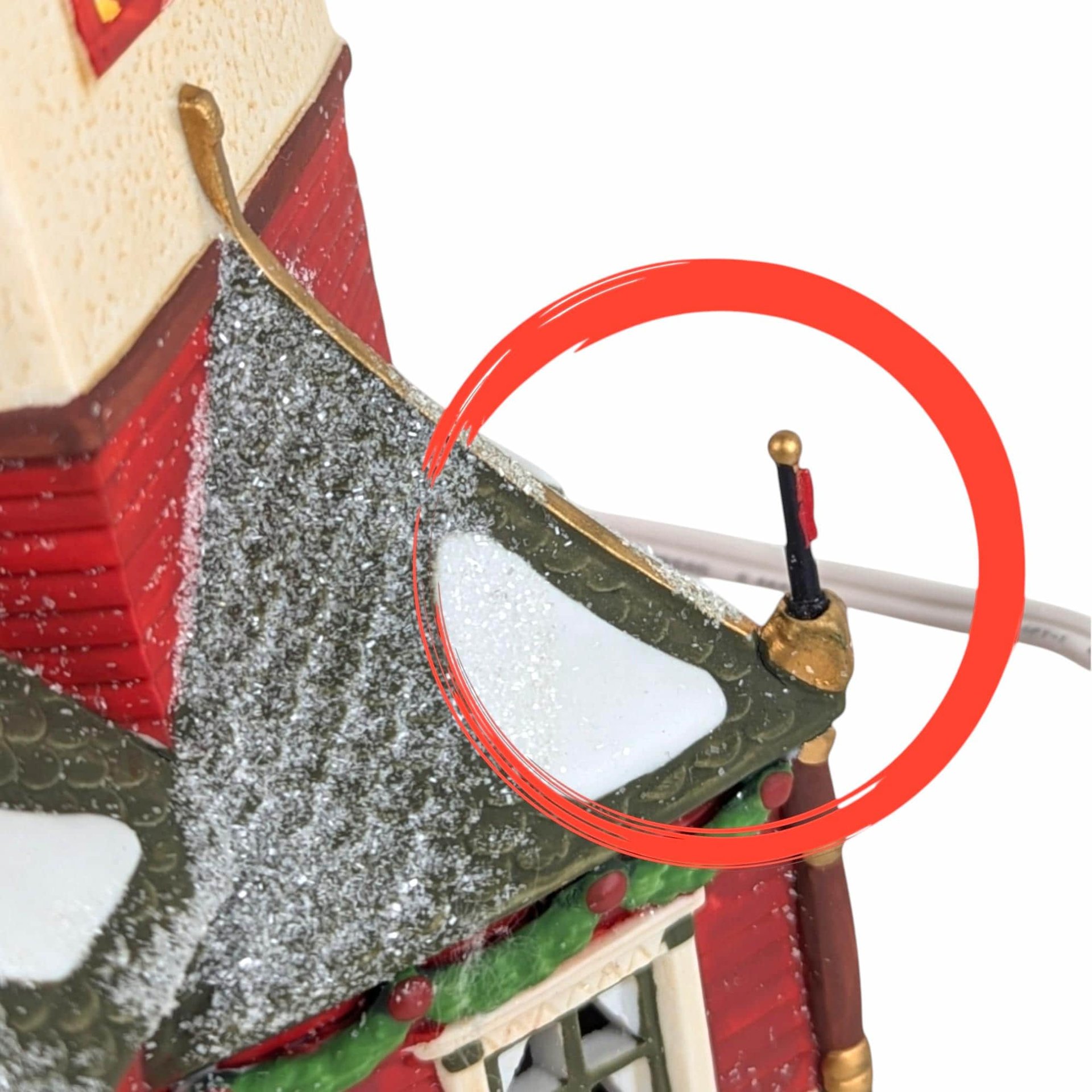 Vintage Dept 56 Santa's Lookout Tower: North Pole Christmas Village Collectible