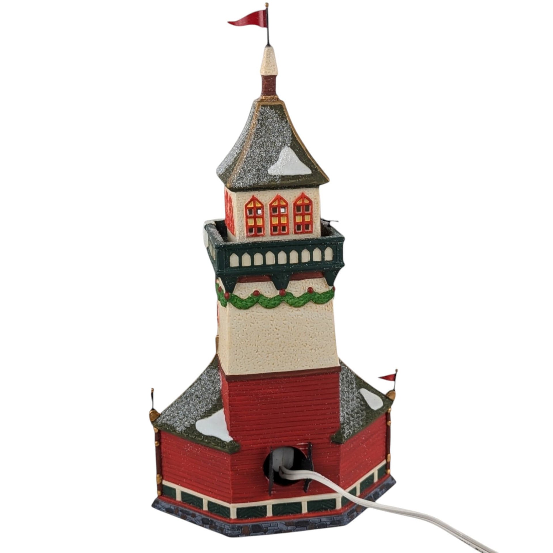 Vintage Dept 56 Santa's Lookout Tower: North Pole Christmas Village Collectible