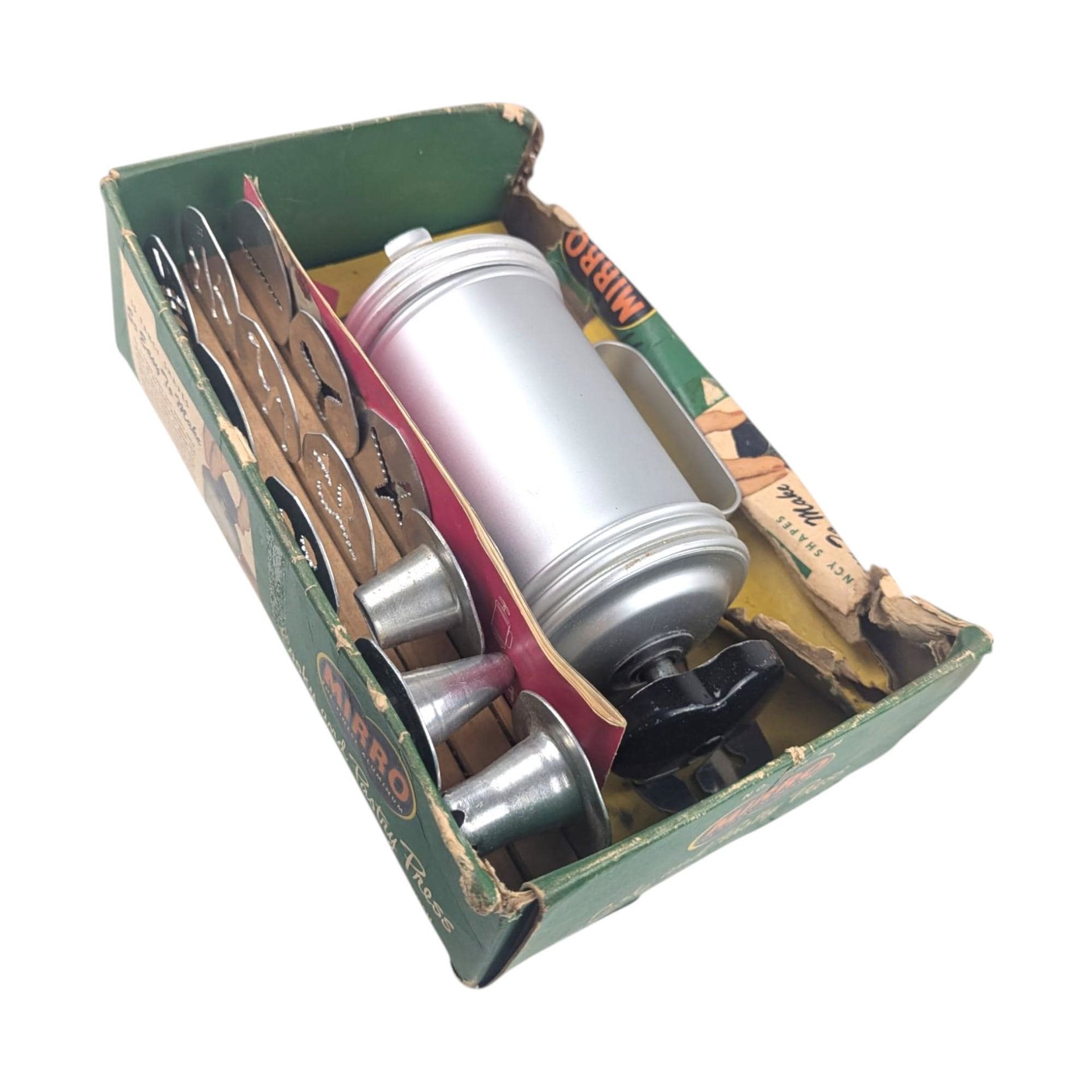 Vintage Mirro Cooky Press Set: Mid-Century Spritz Cookie Maker