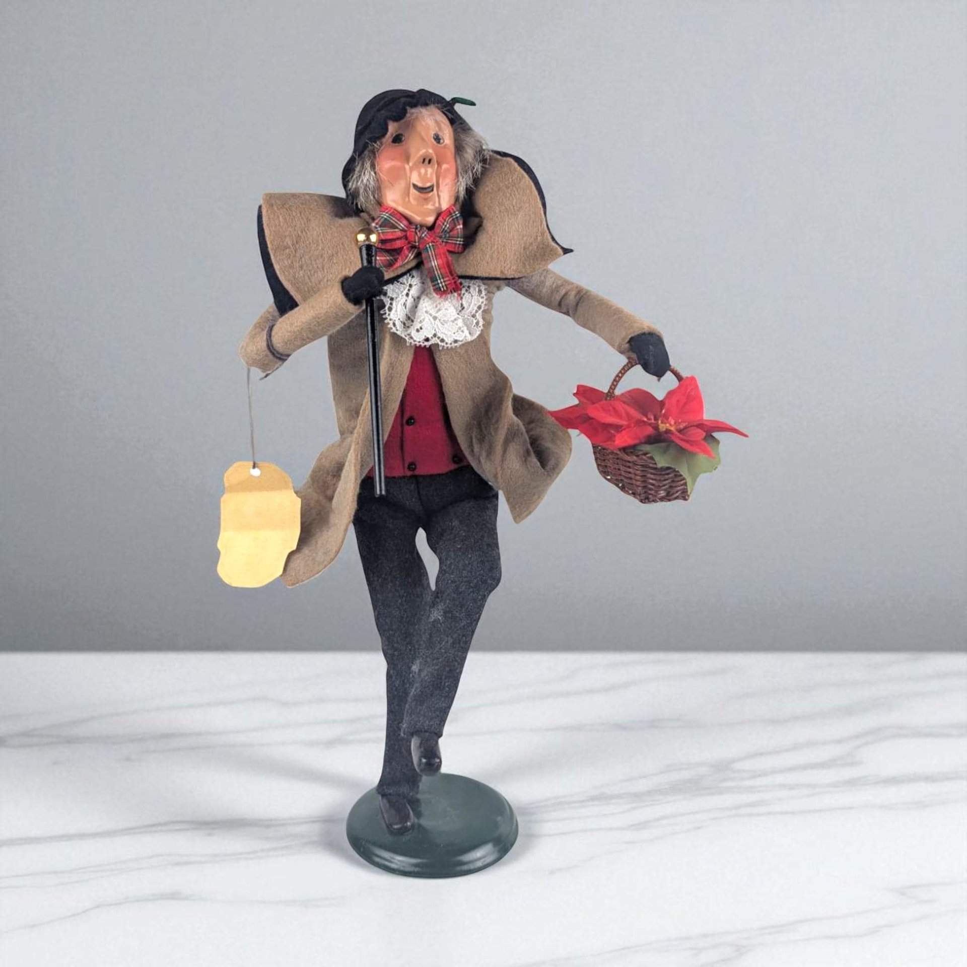 Vintage Byers' Choice Happy Scrooge Figurine: A Christmas Carol Dickens Decor