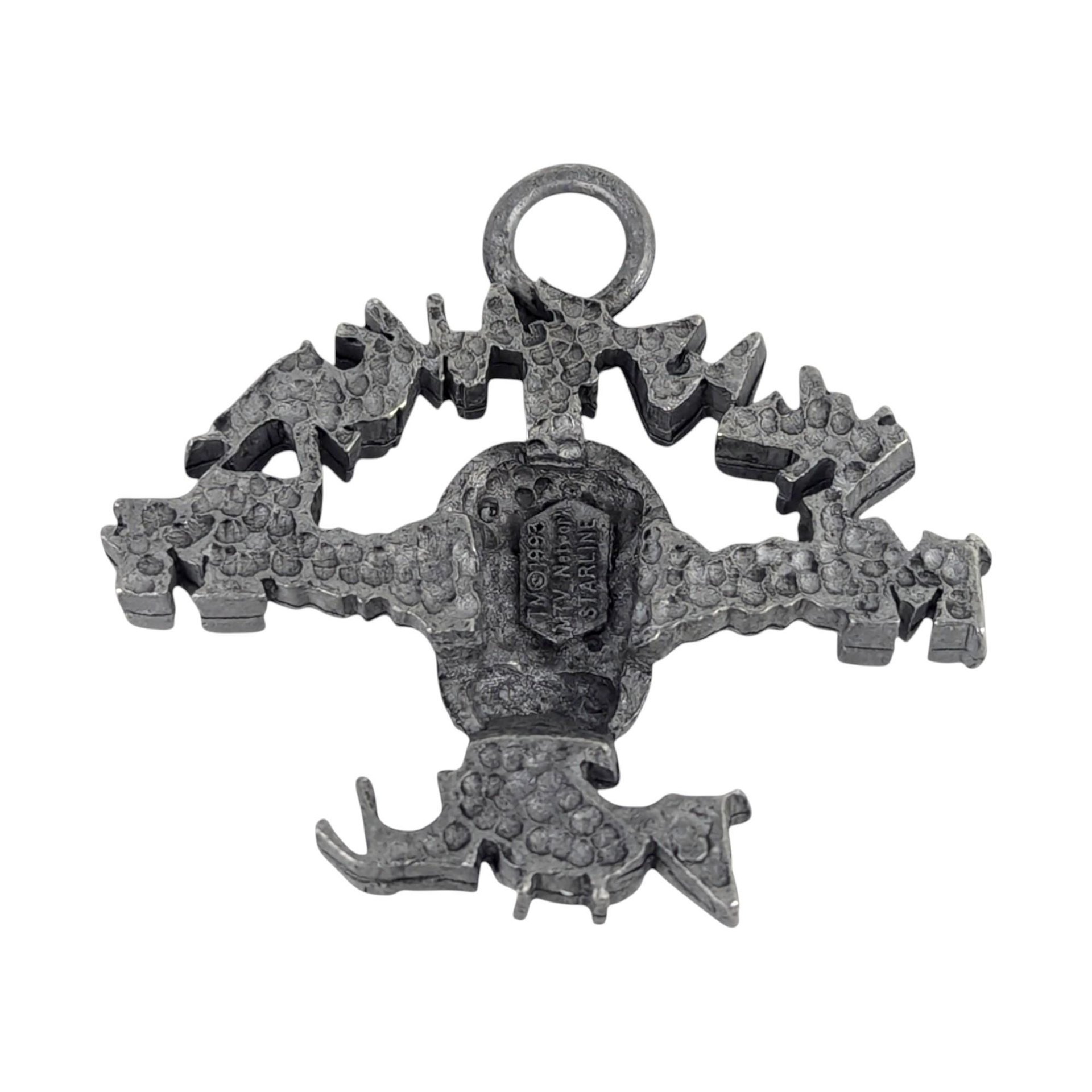 Vintage 1993 MTV Headbangers Ball Pewter Pendant & Pin Set - 90s Metal Memorabilia