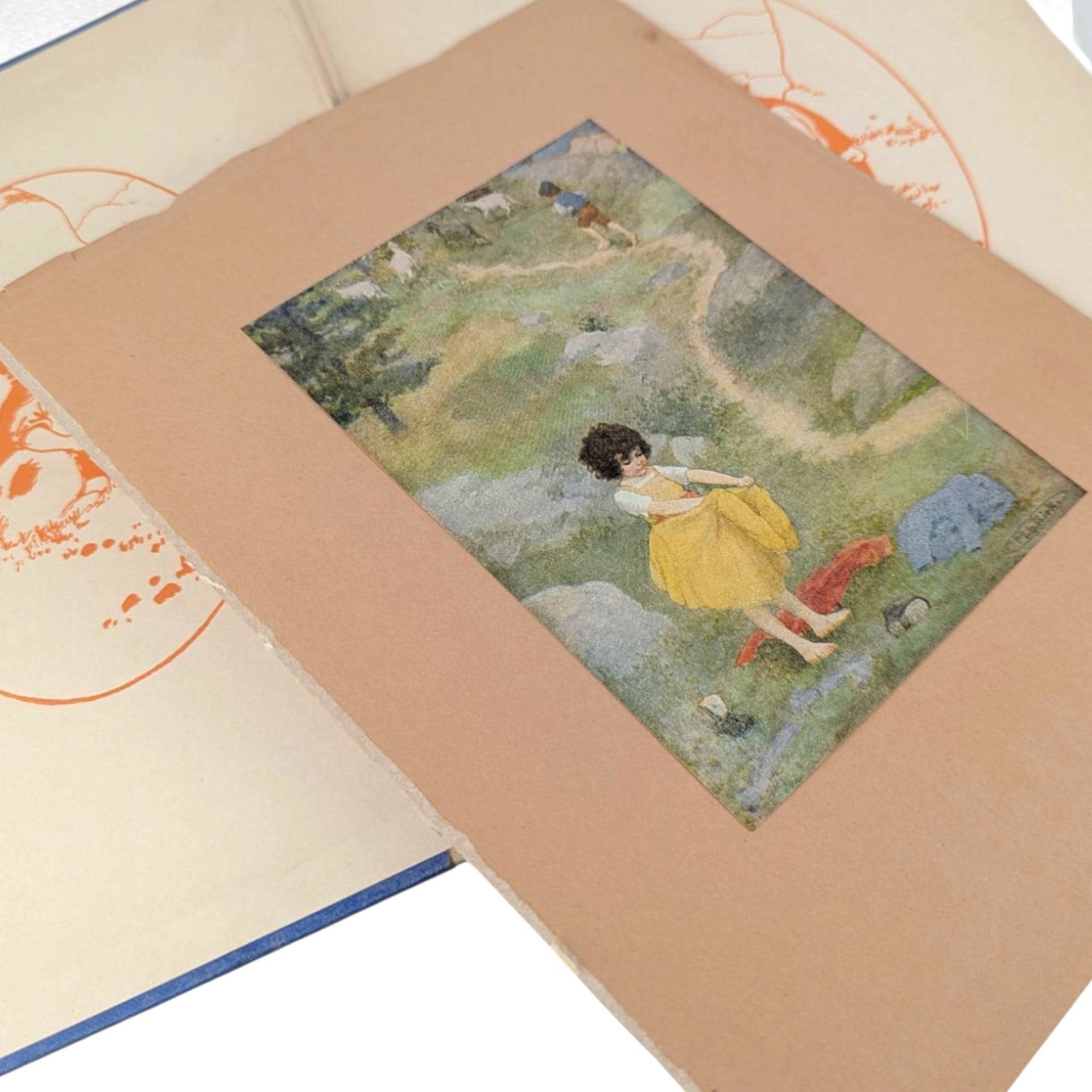 1919 Antique Heidi Book: Lippincott Edition, Maria L Kirk Illustrations