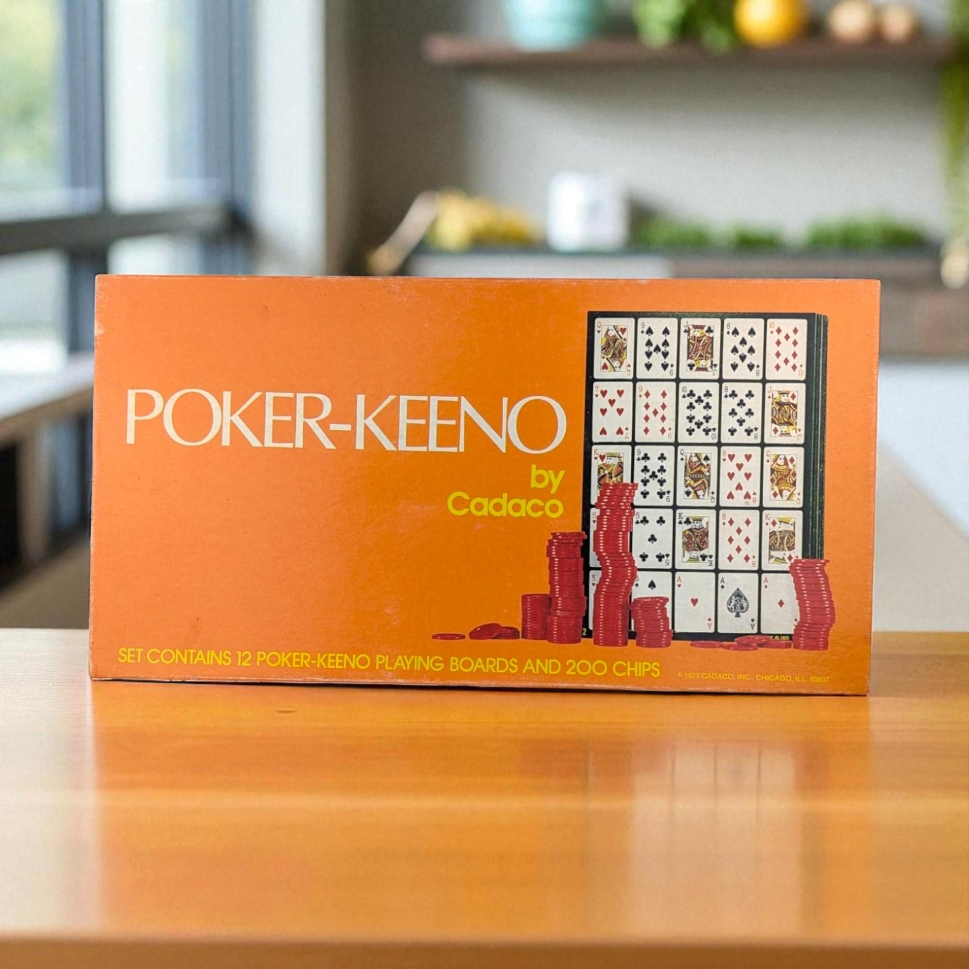 Vintage 1977 Cadaco Poker-Keeno Game: Complete Family Game Night