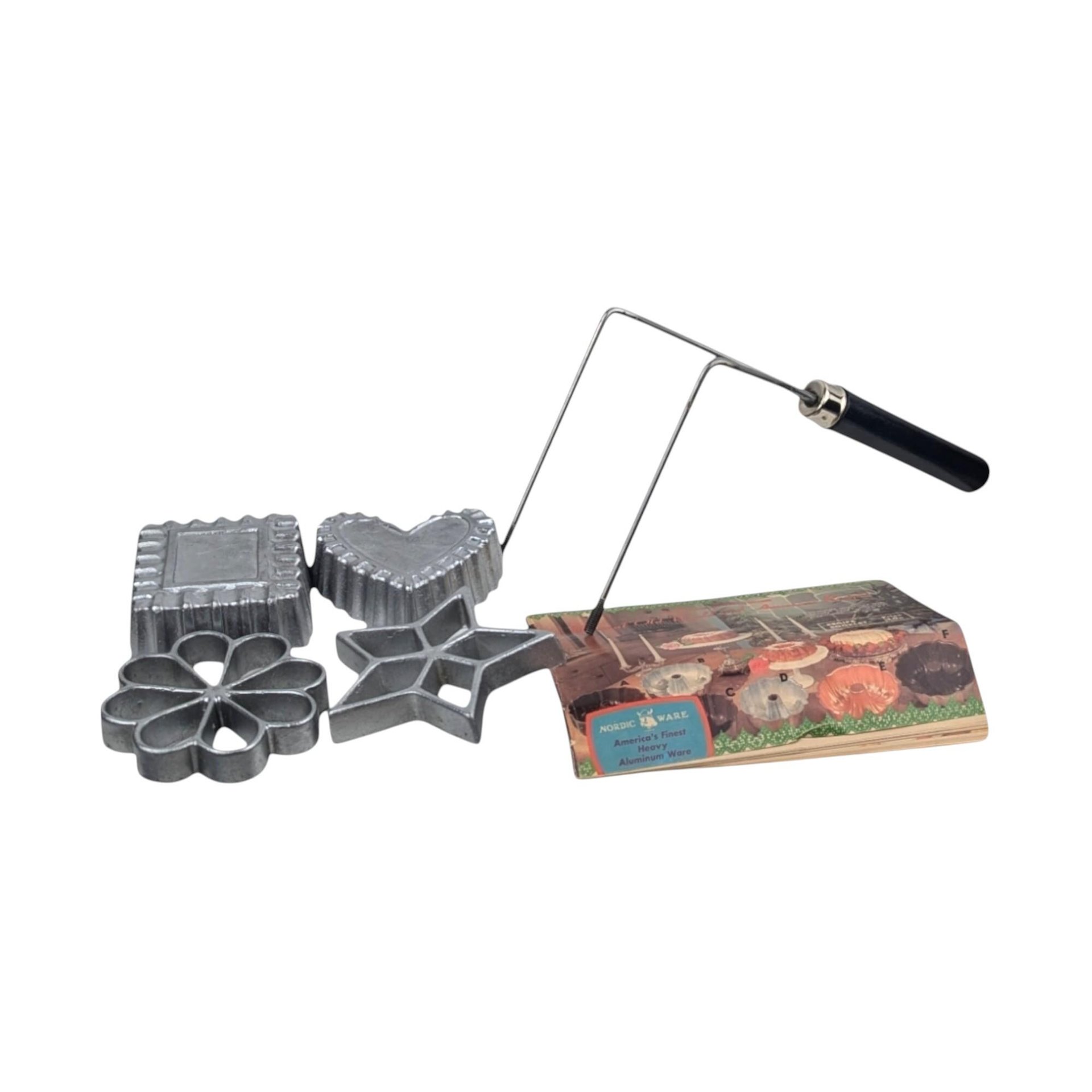 Vintage Nordic Ware Rosette & Timbale Iron Set: Scandinavian Cookie Molds
