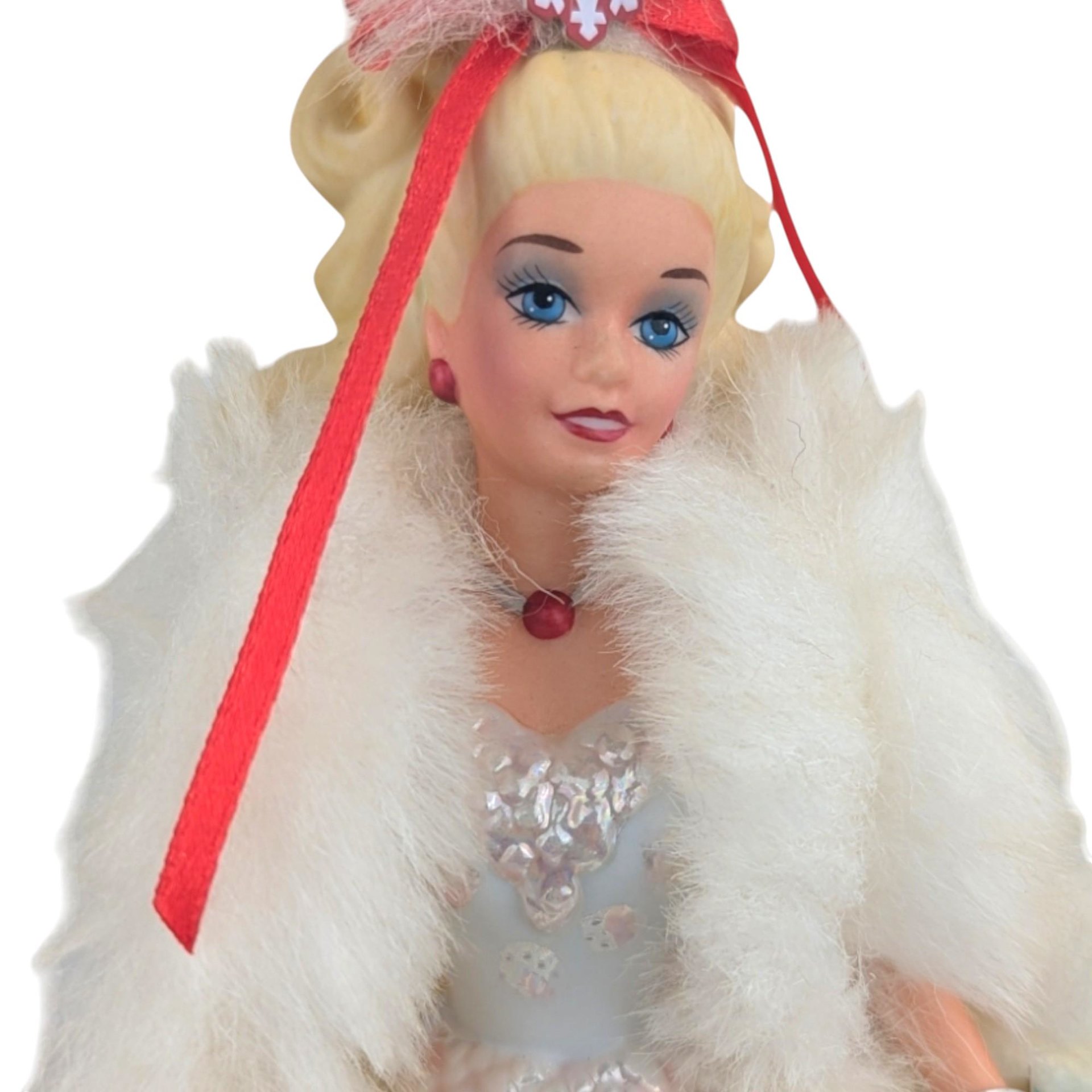 Vintage 1989 Happy Holidays Barbie Music Box: Enesco Ceramic Figurine